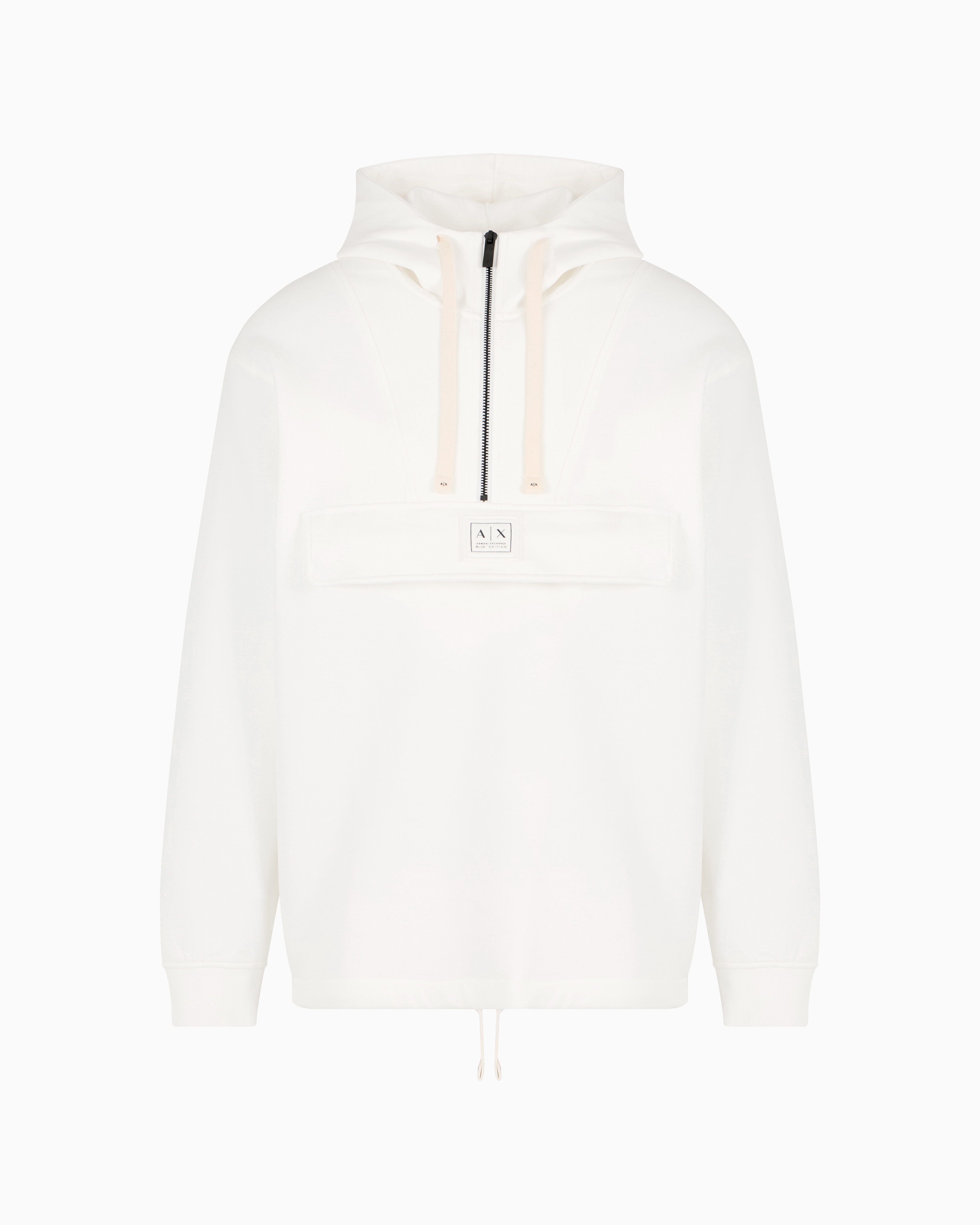 Armani Exchange - Half zip hoodie, Man, White, Size: