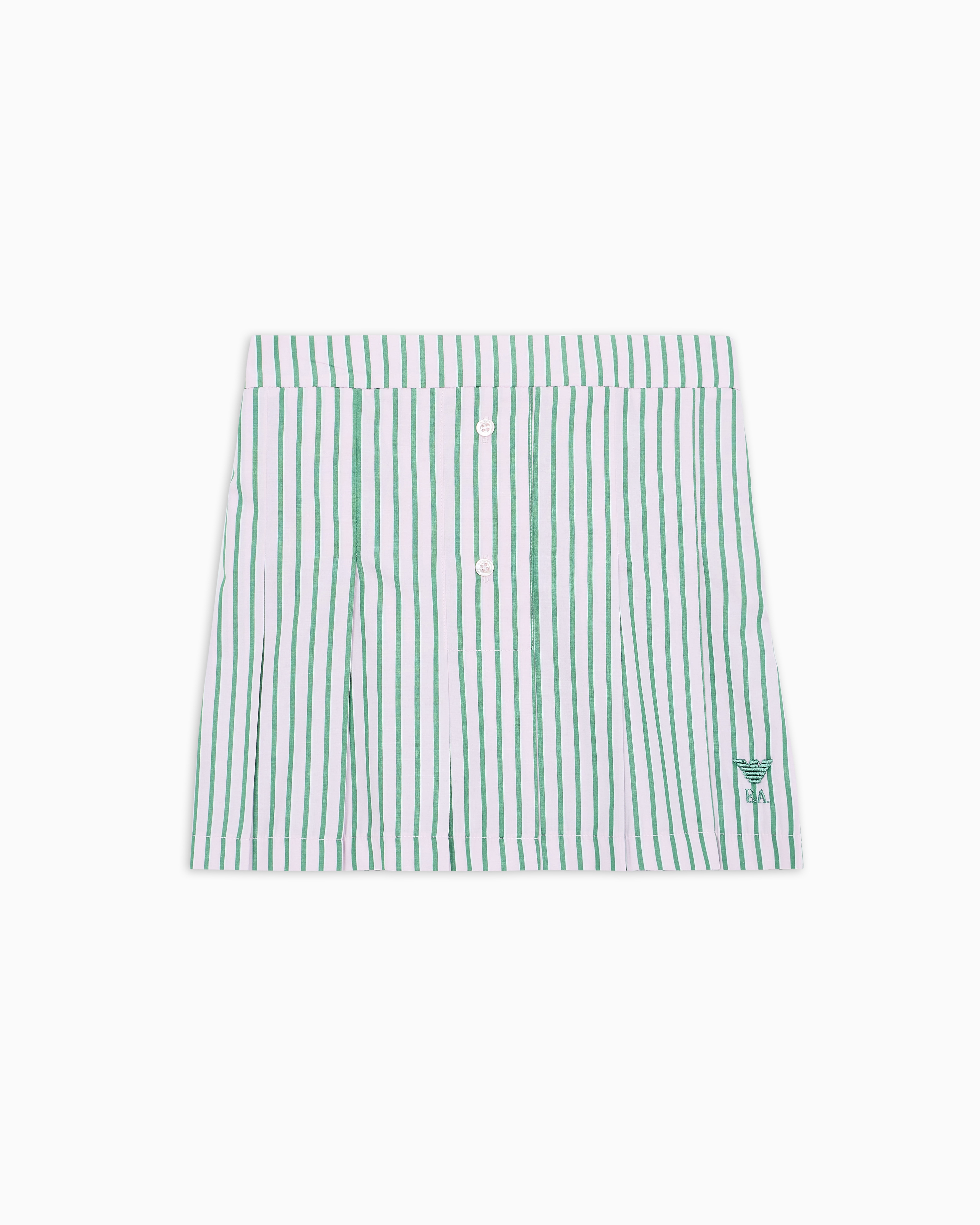 Emporio Armani - ASV Lyocell-blend poplin skirt, Girl, Green, Size: