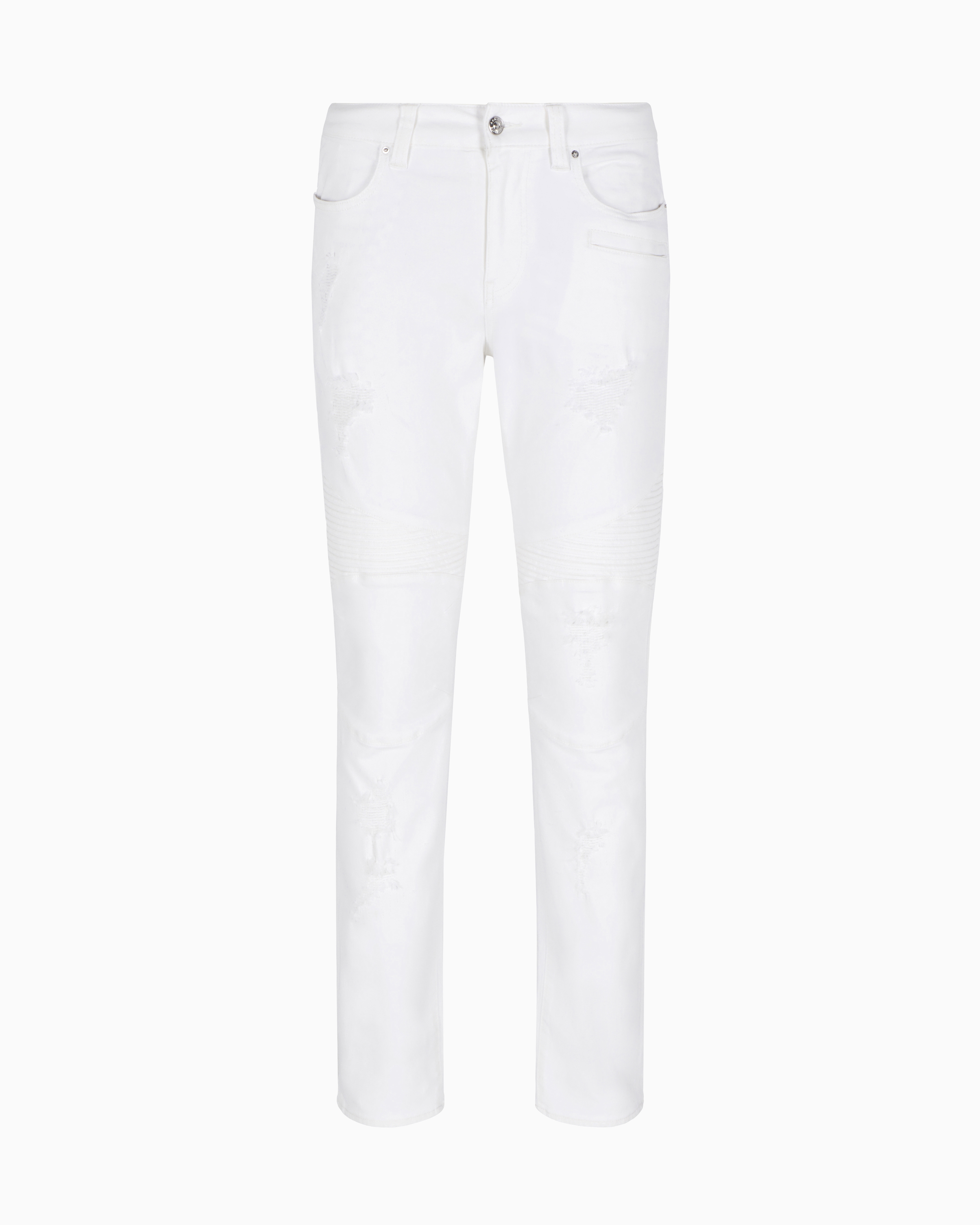 J27 skinny biker fit jeans in washed denim | Armani Exchange US