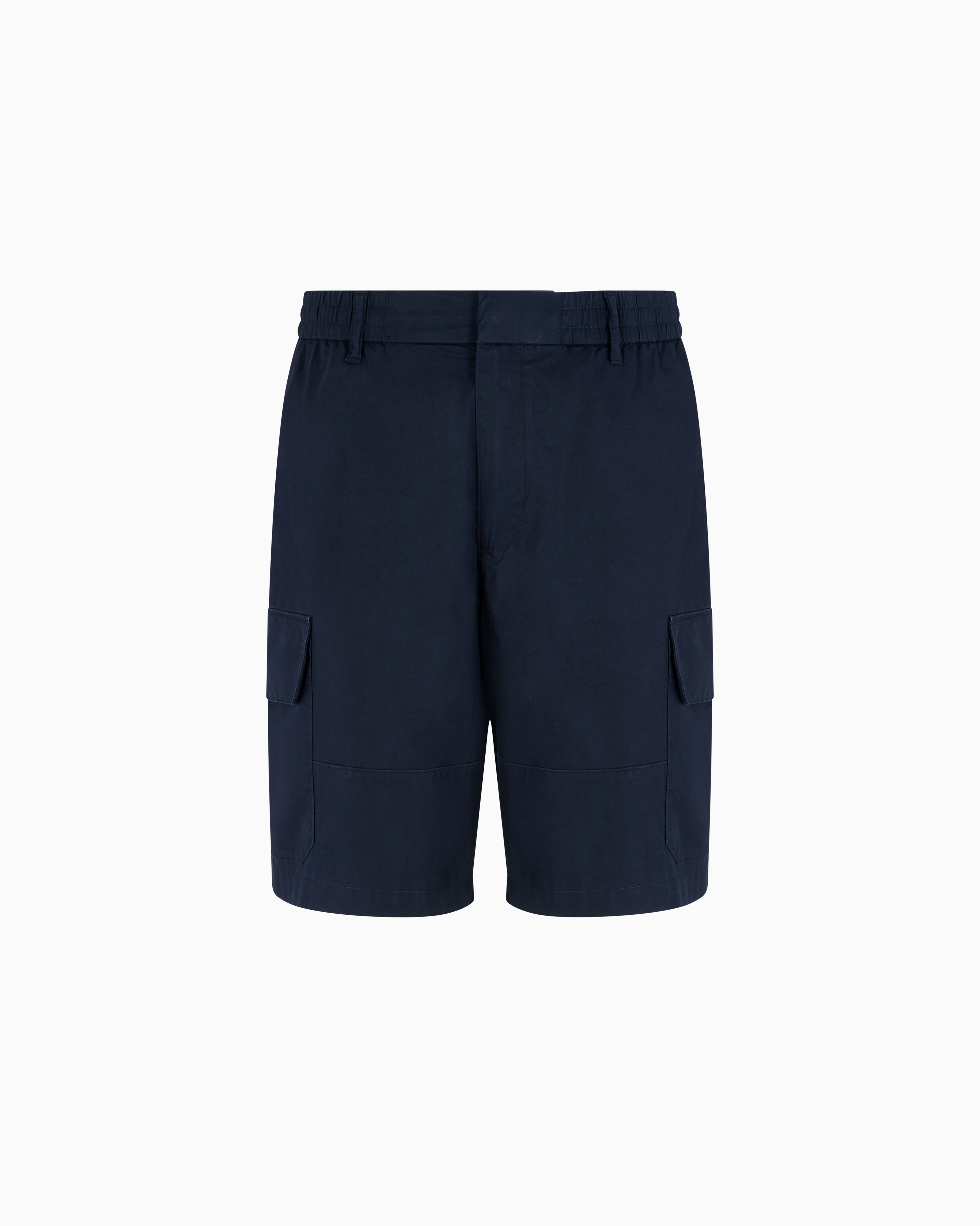 Armani Exchange - Cotton twill cargo shorts with maxi pockets, Man, Navy Blue, Size: