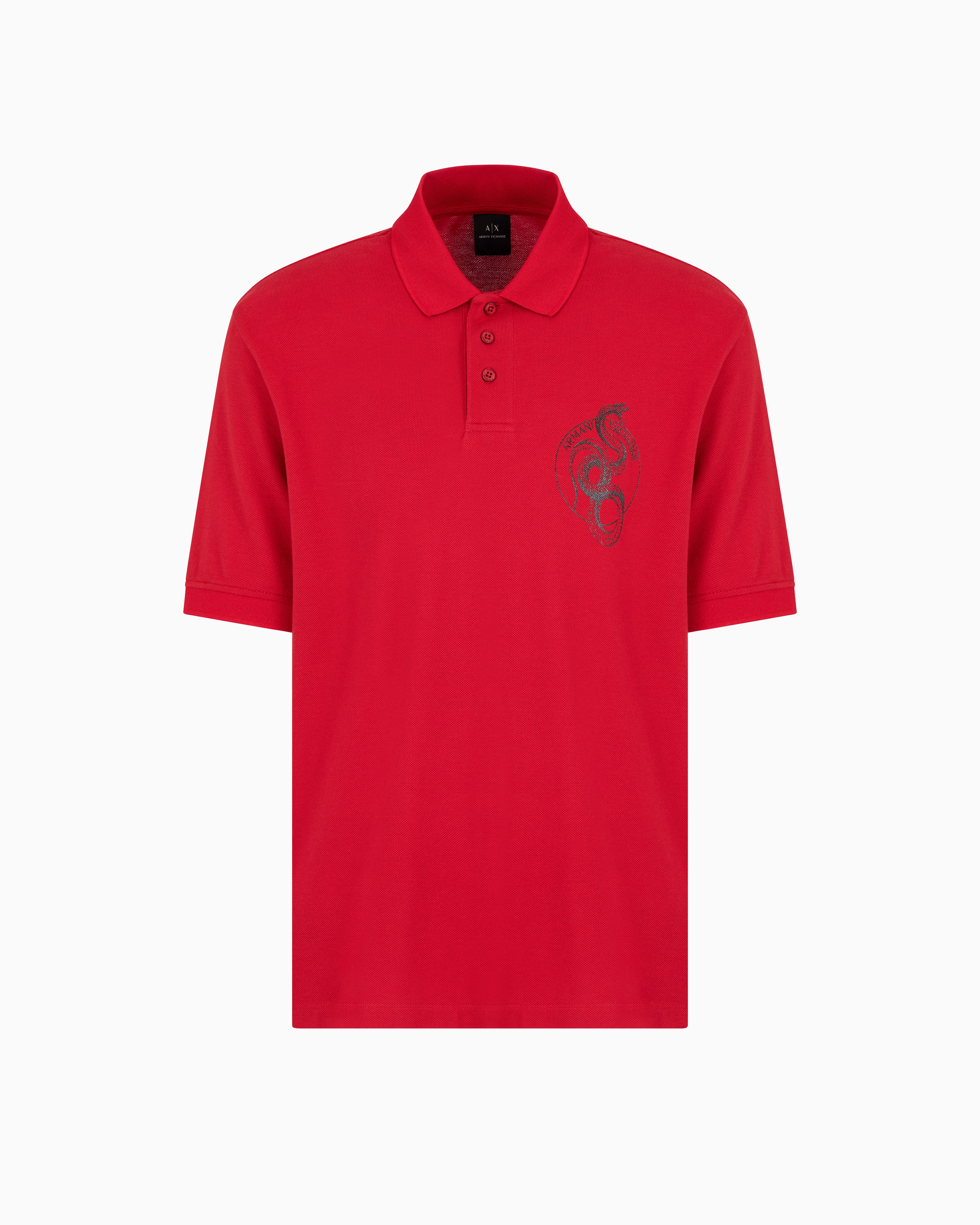 Armani Exchange - Regular fit polo shirt cotton, Man, Red, Size: