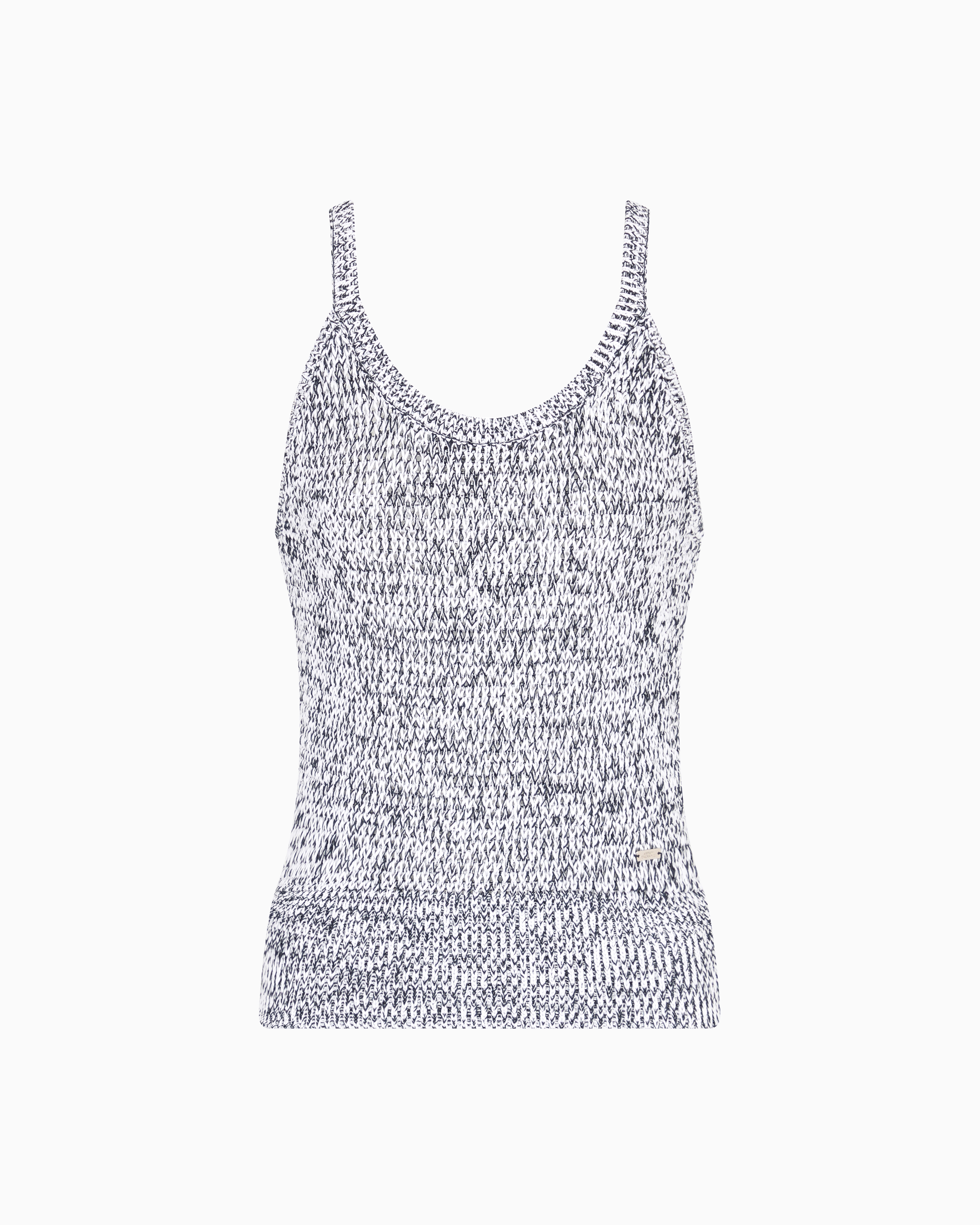 Armani Exchange - Boucle effect knitted top, Woman, Blue, Size: