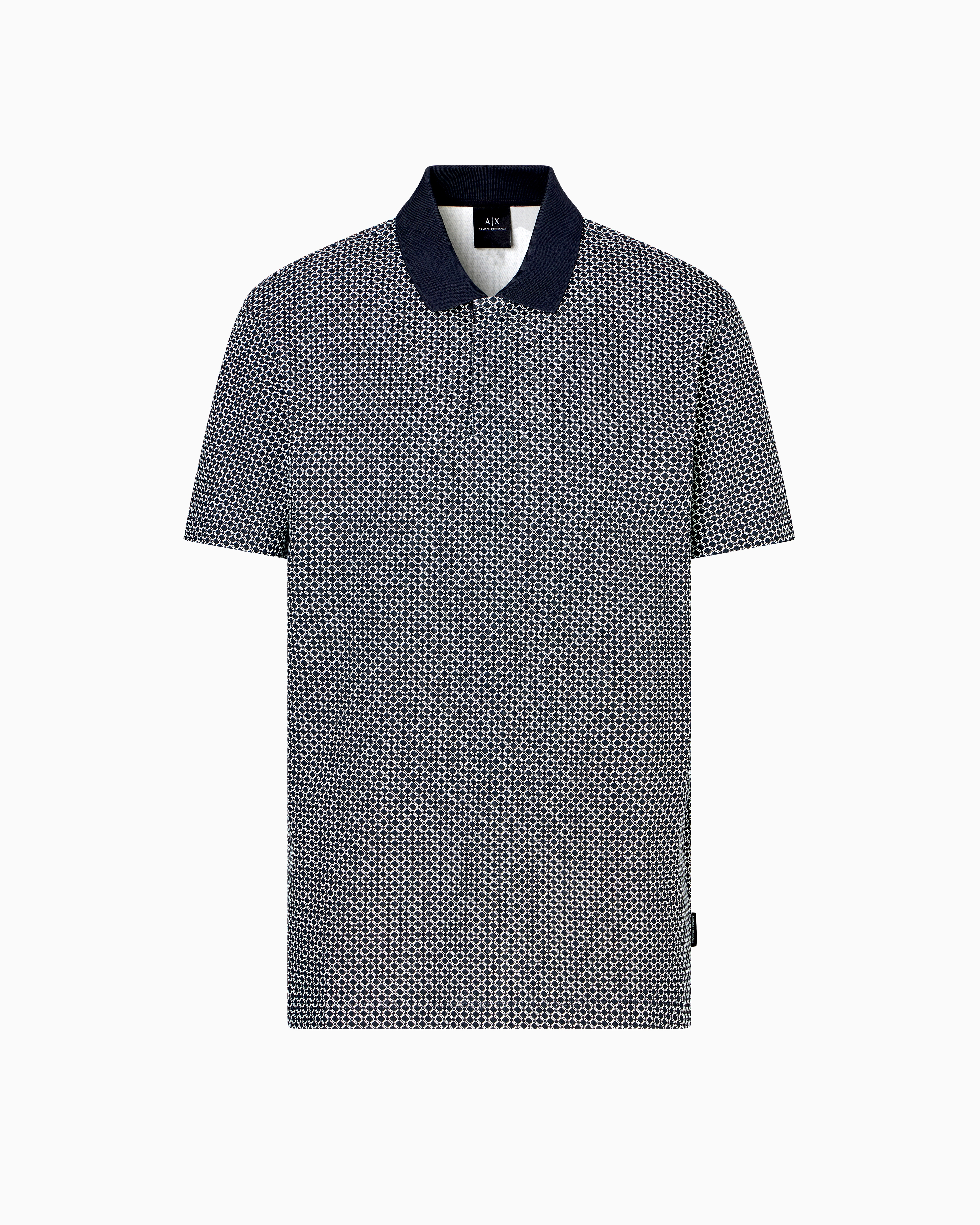 Armani Exchange - Regular fit polo shirt stretch jersey, Man, Blue, Size: