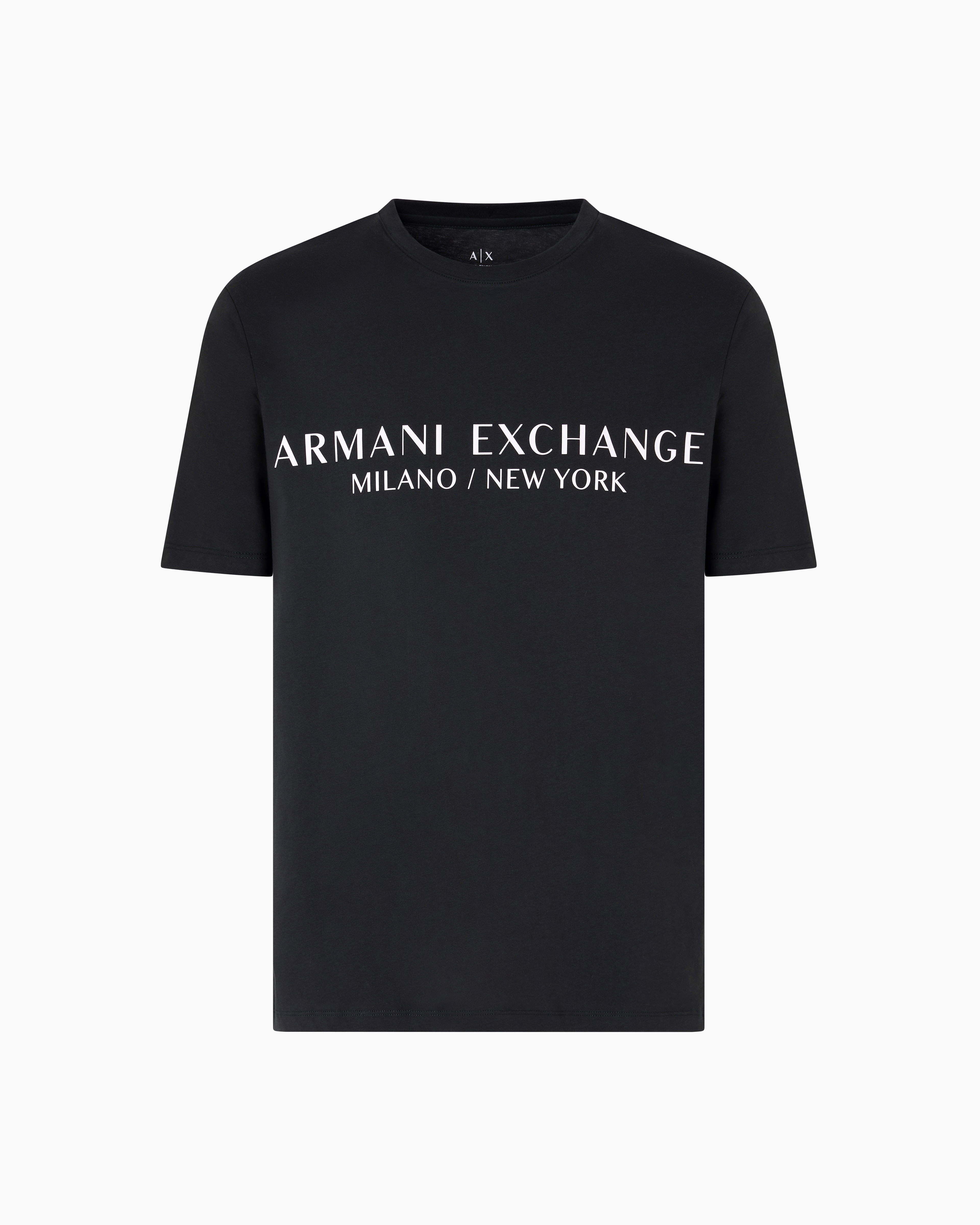 Armani Exchange - Slim fit T-shirt with logo , Man, Green, Size: