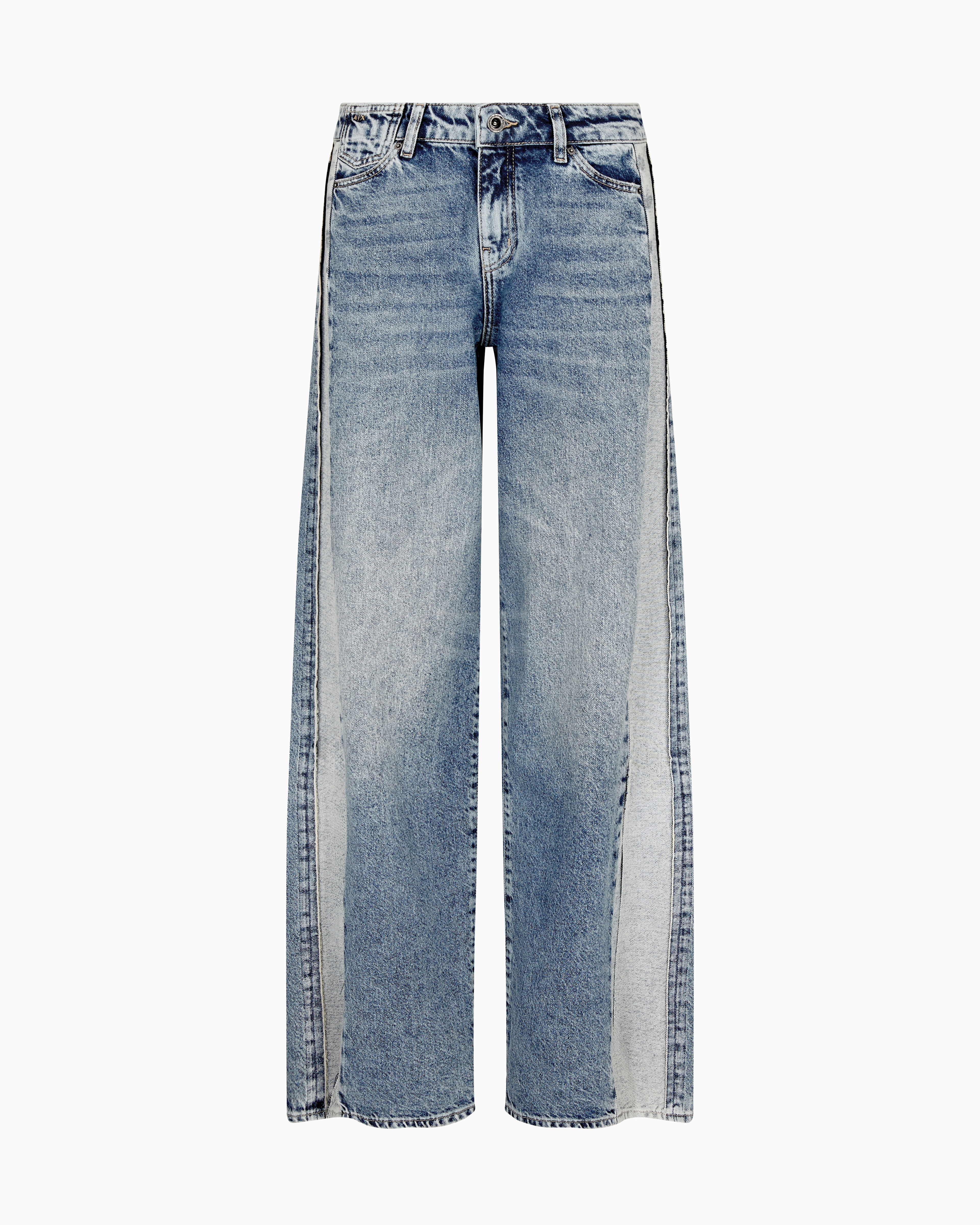 Relaxed fit jeans with slits at the bottom