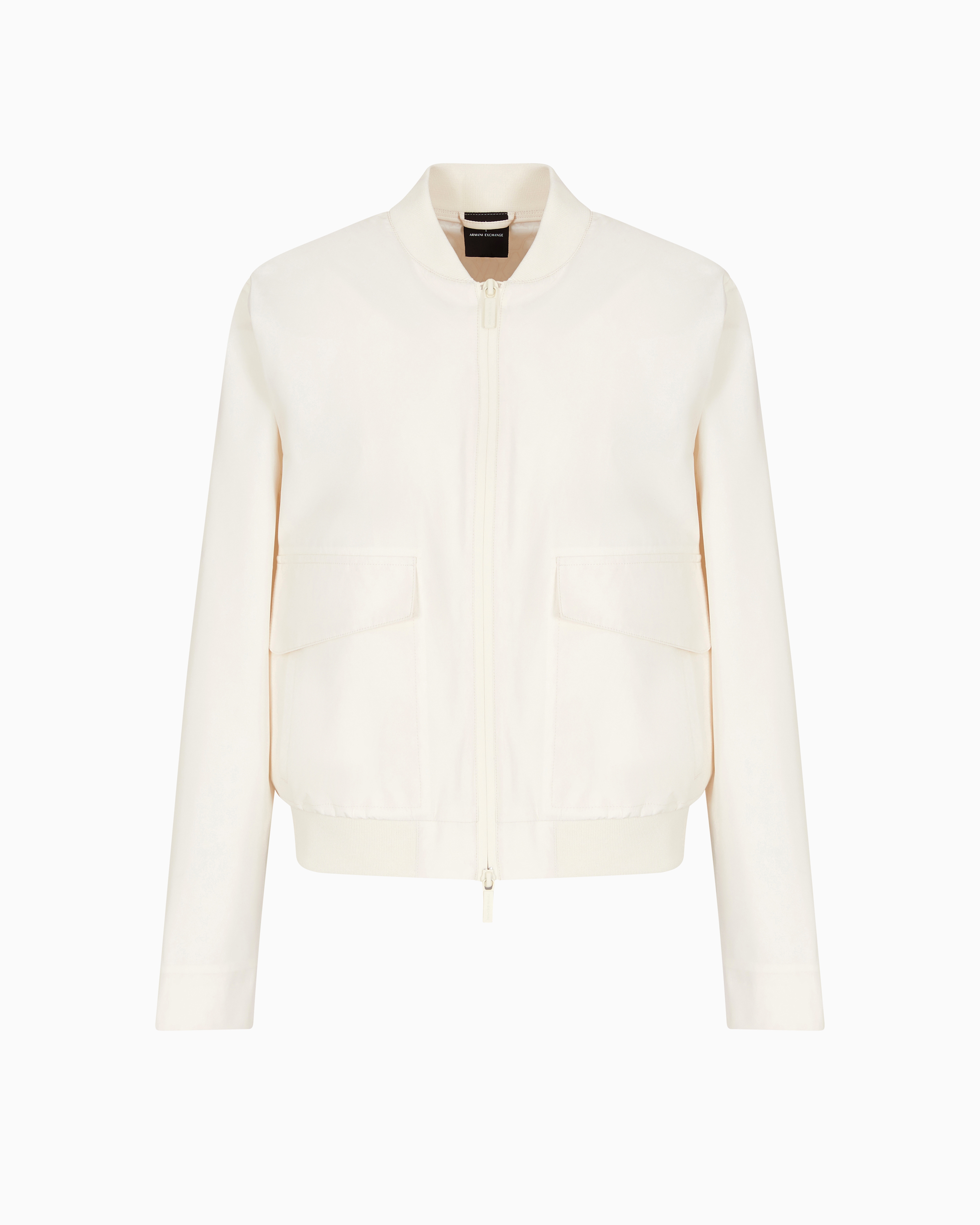 Armani Exchange - Blouson with zip and pockets, Woman, White, Size: