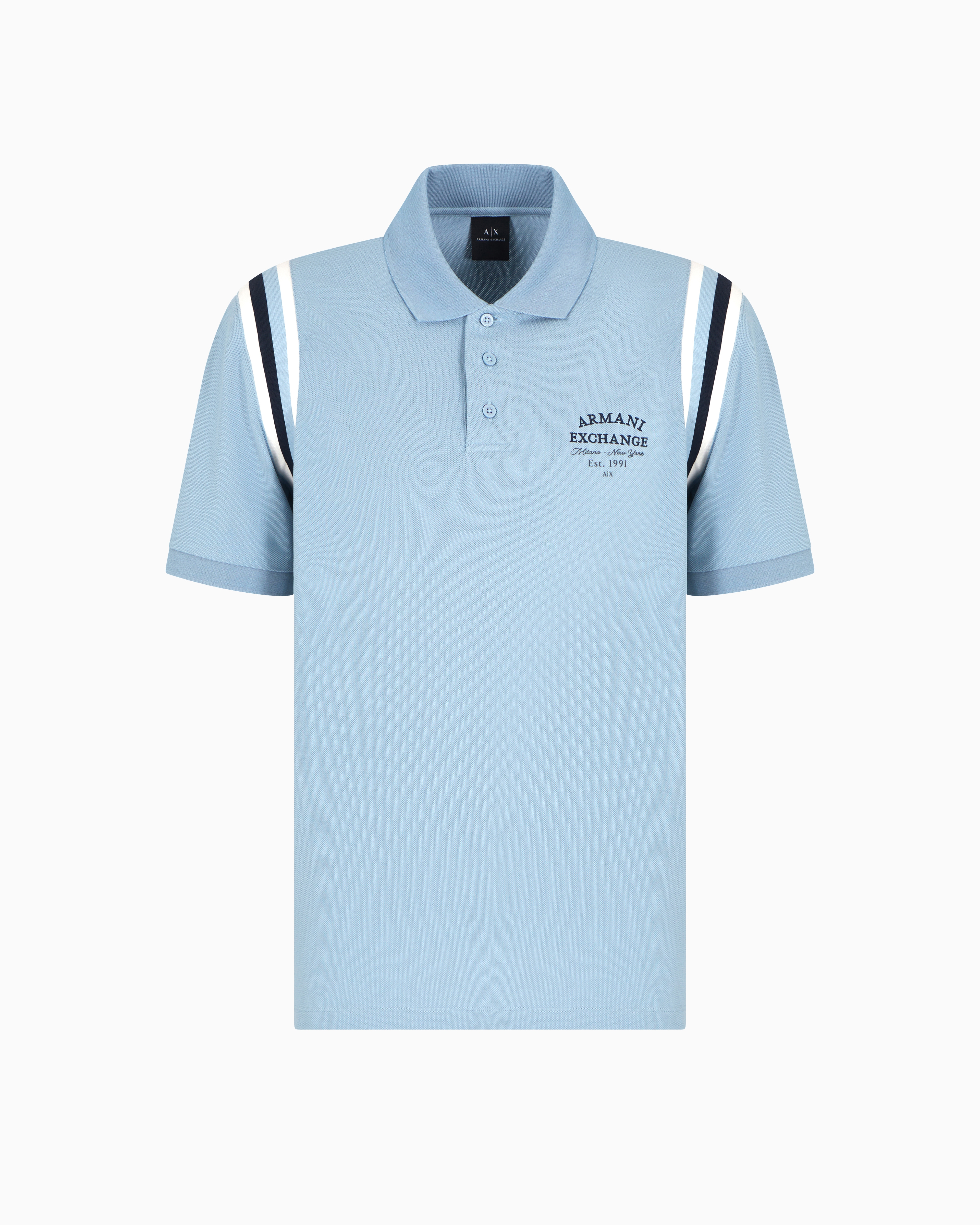 Regular fit polo with contrasting stripes