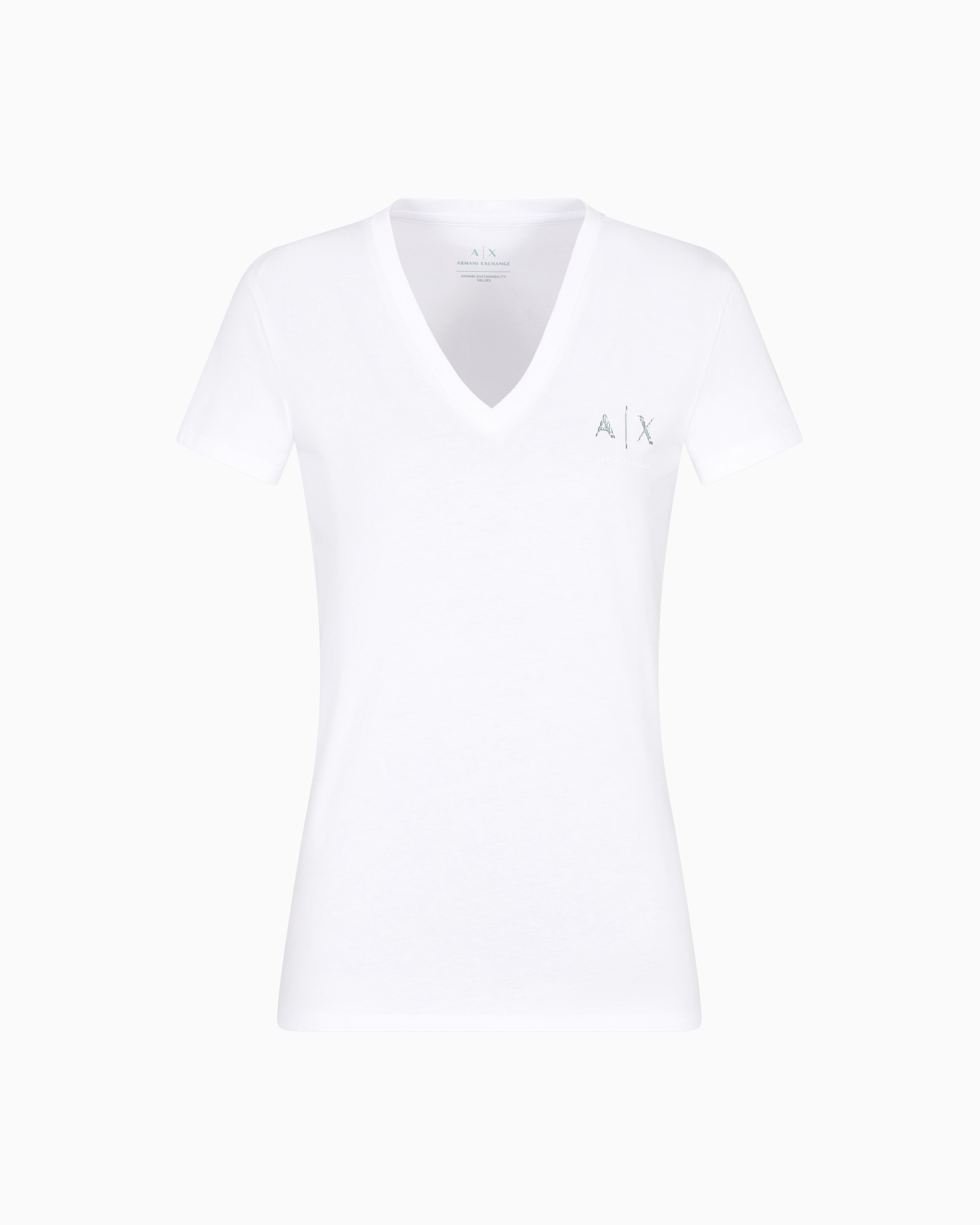 Armani Exchange - Slim Fit T-Shirts, Woman, White, Size: