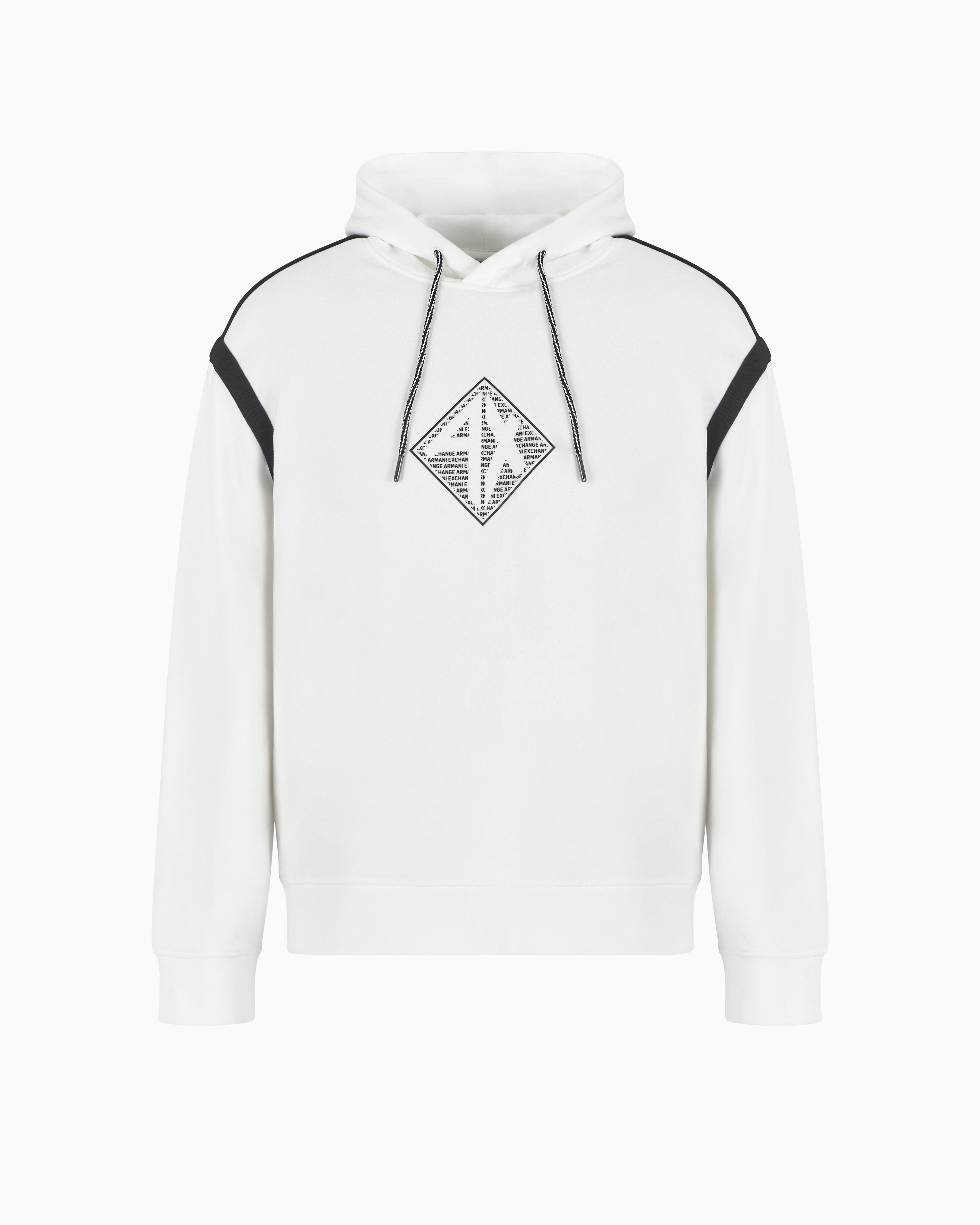 Armani Exchange - Hoodie with maxi logo on the chest, Man, White, Size: