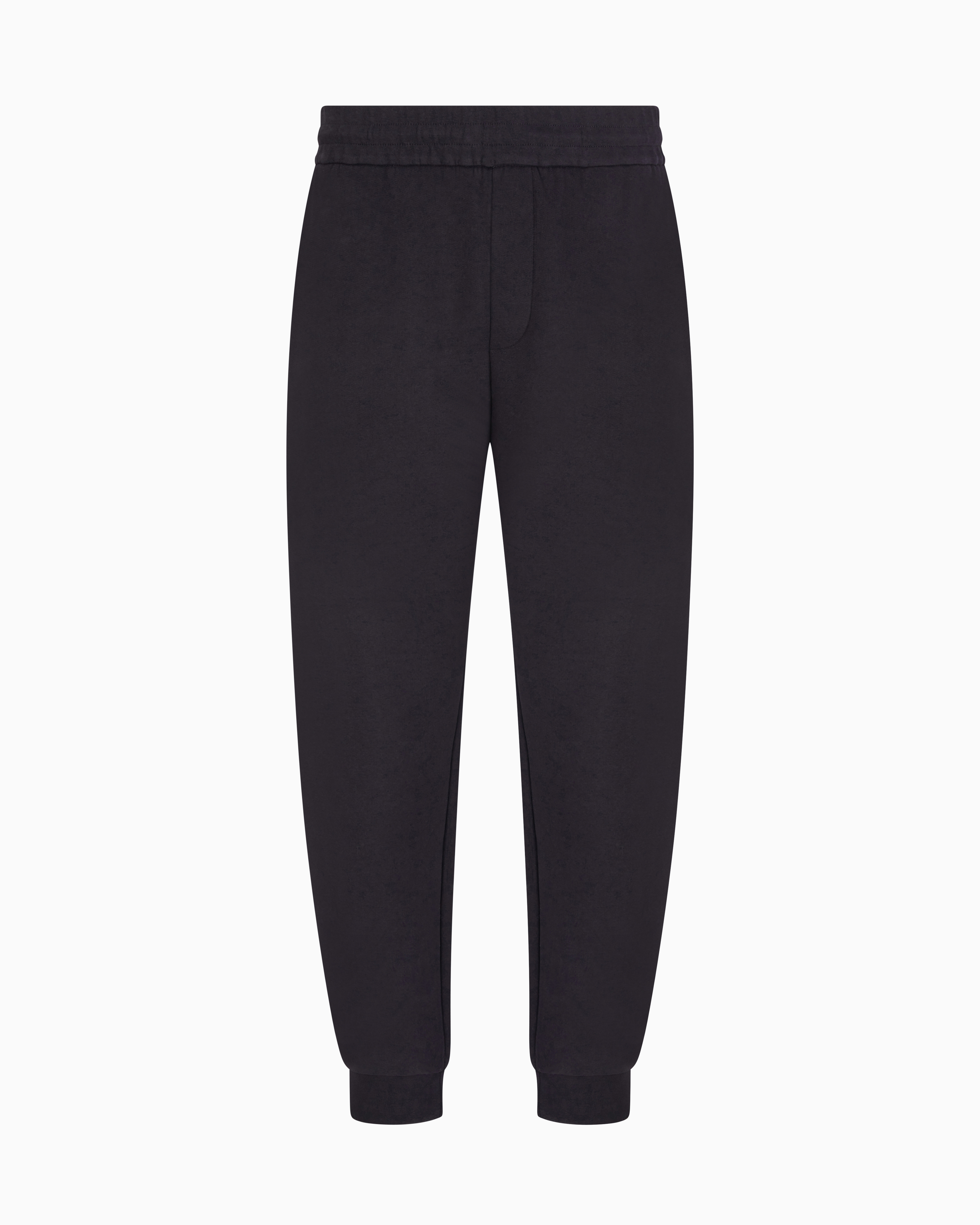 Armani Exchange - Cotton French Terry Jogger Pants, Man, Navy Blue, Size: