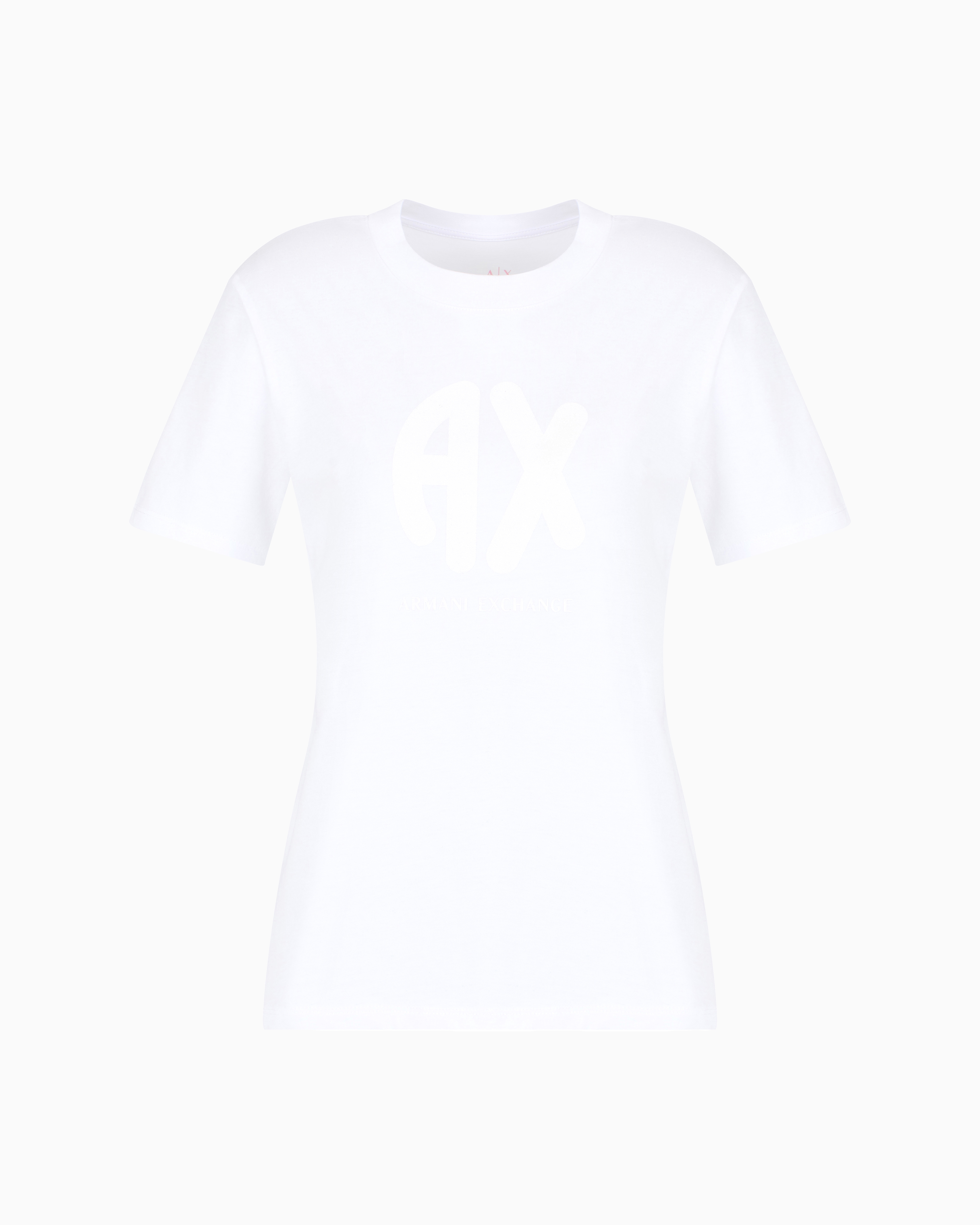 Armani Exchange White Regular Fit T-Shirts Medium