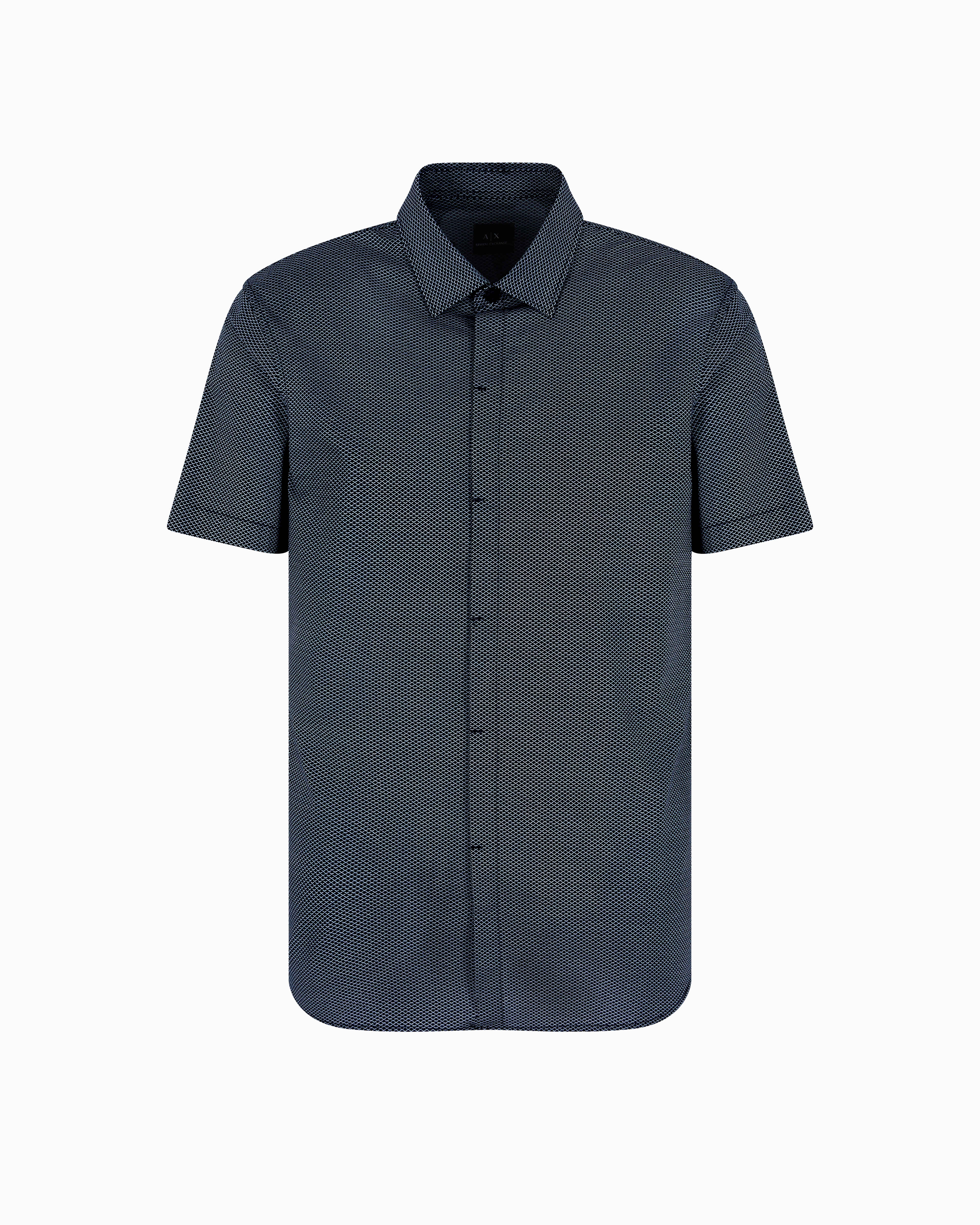 Armani Exchange - Slim fit short sleeve shirt, Man, Navy Blue, Size:
