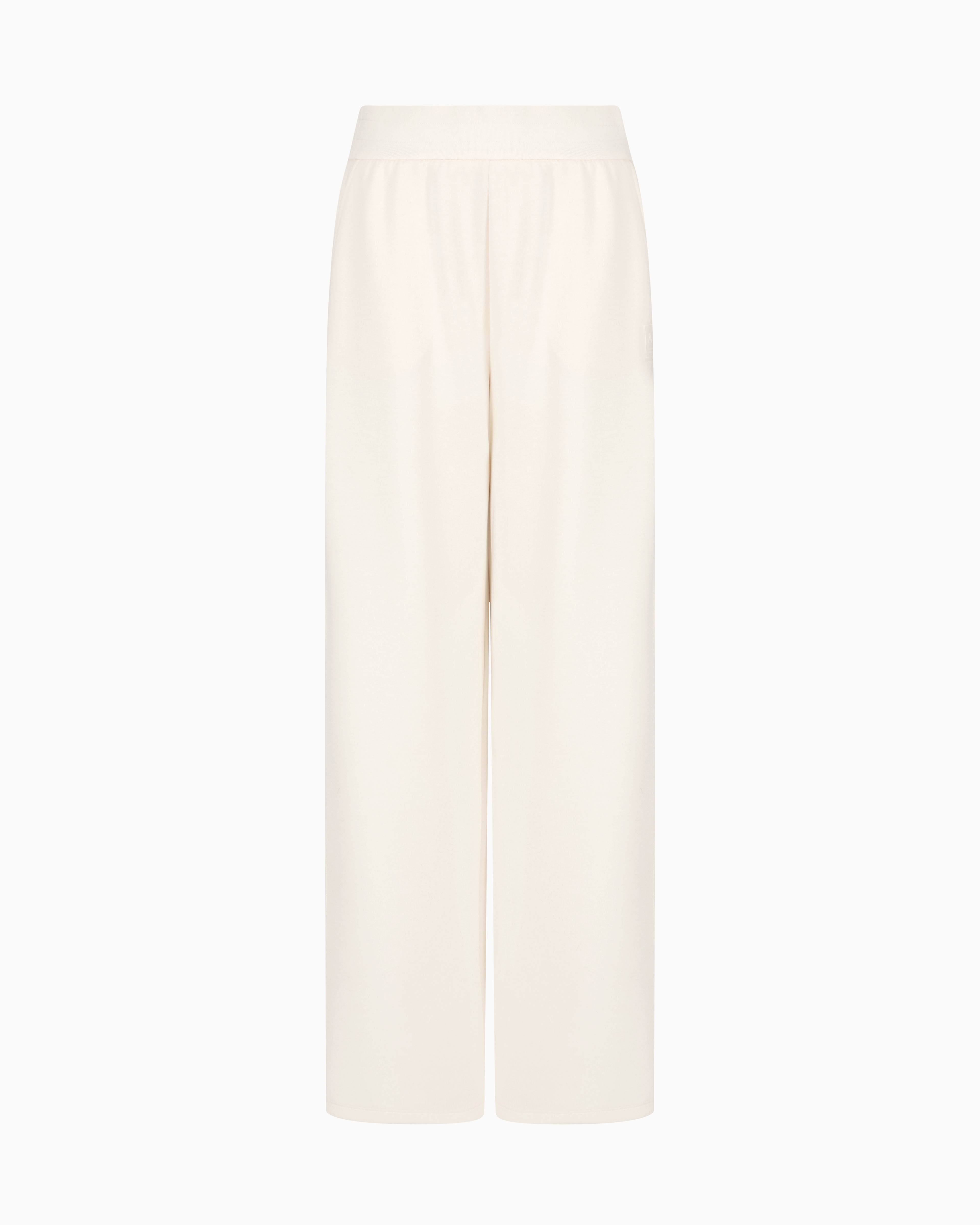Armani Exchange - Oversized jogger trousers Blue Edition ASV, Woman, White, Size: