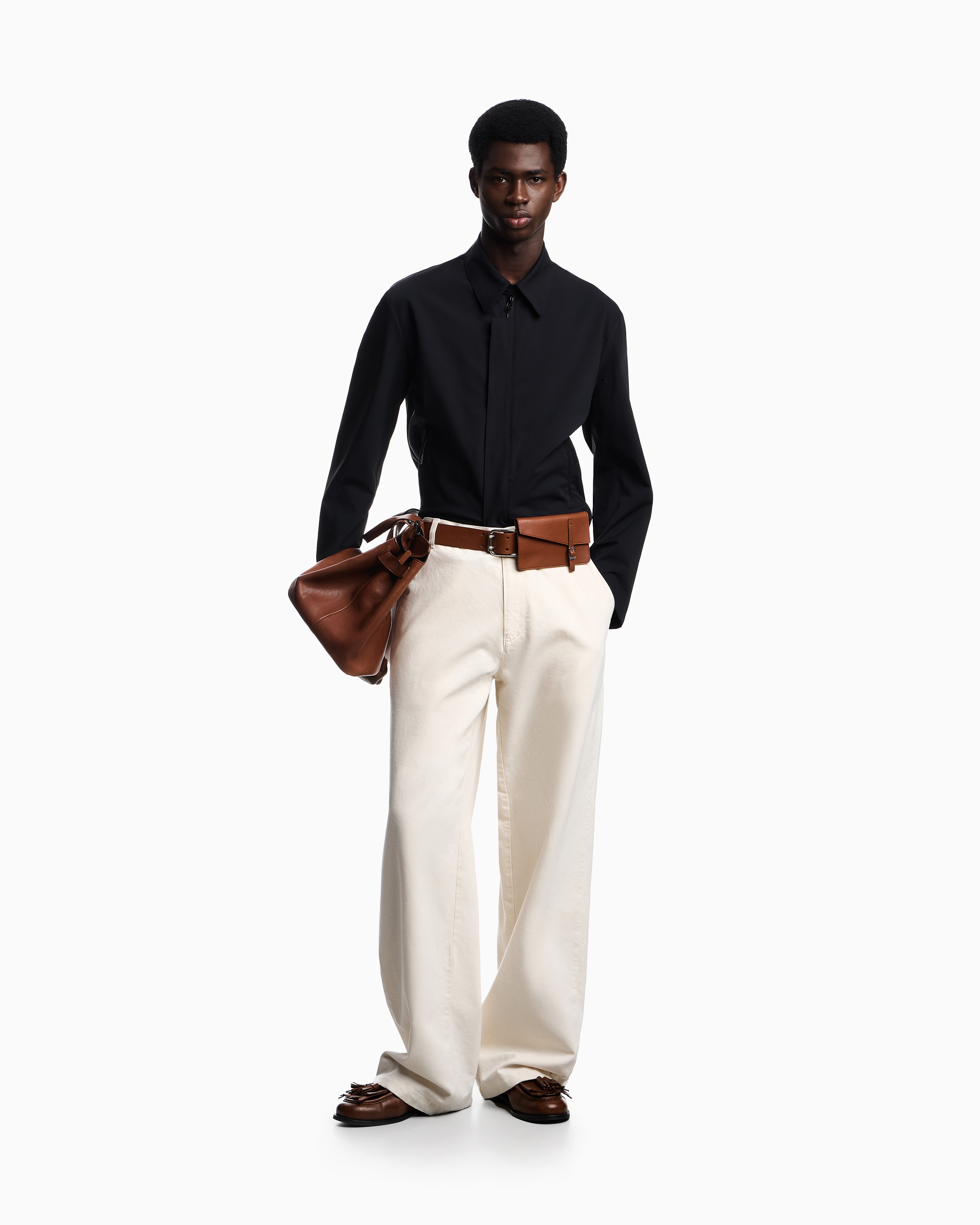 Technical-fabric zip-up jacket | Emporio Armani