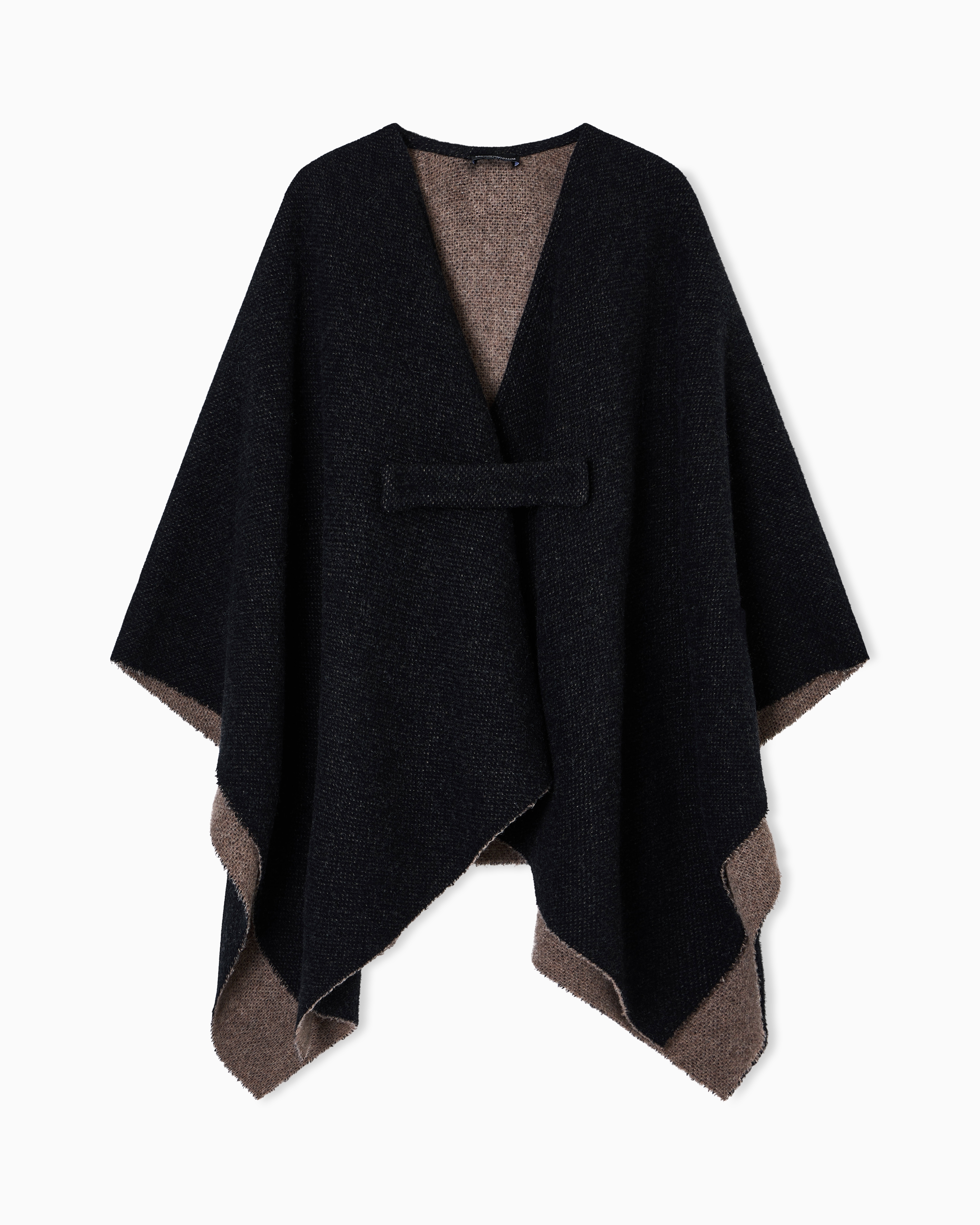 ポンチョ・ケープ EMPORIO ARMANI Woman Cape Black EW003156AF20034 MC098 Double-sided wool cape | Emporio Armani