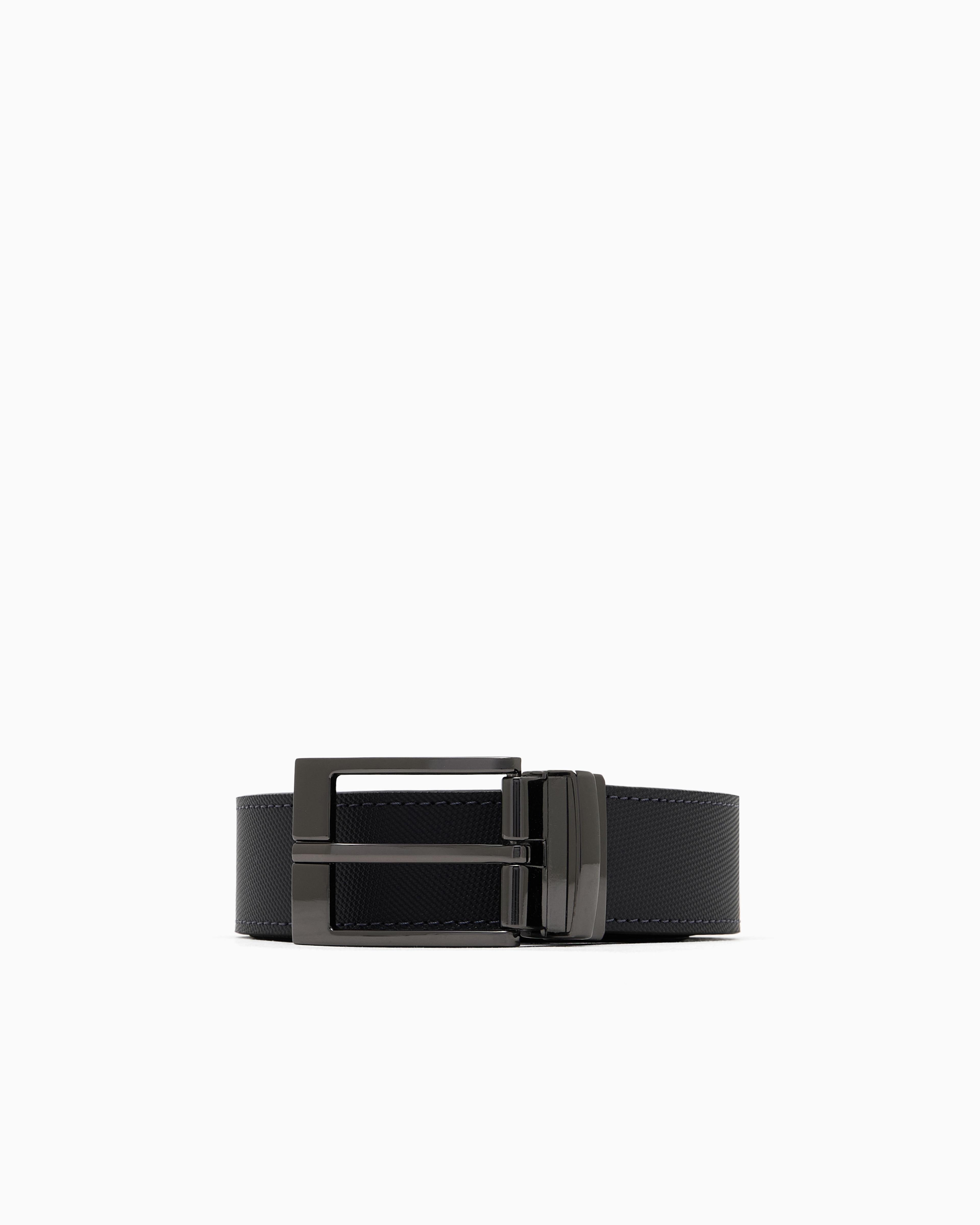 Armani Exchange - Coated leather belt, Man, Grey, Size: TU