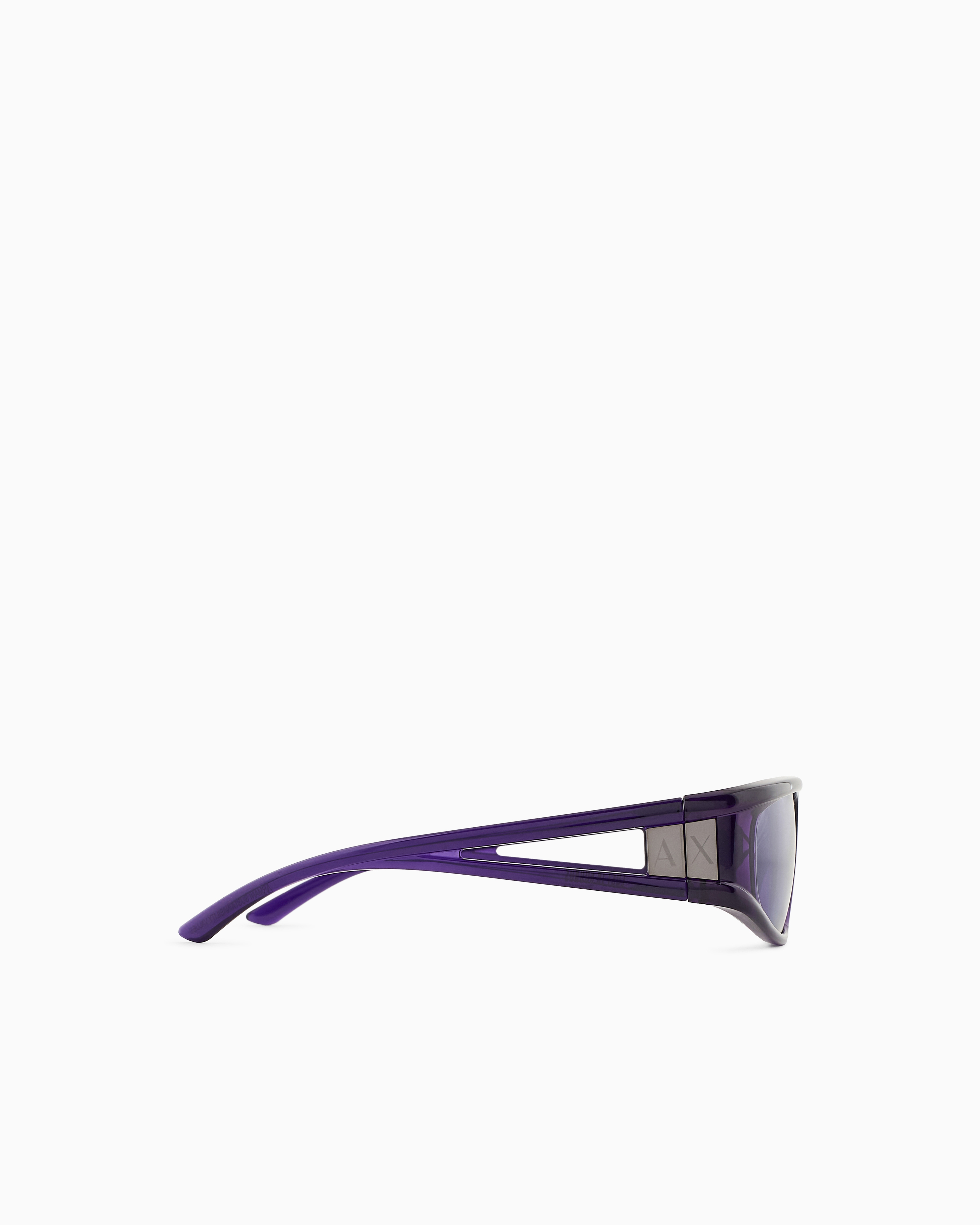 Armani Exchange - Irregular-shaped sunglasses, Unisex, Purple, Size: 59L