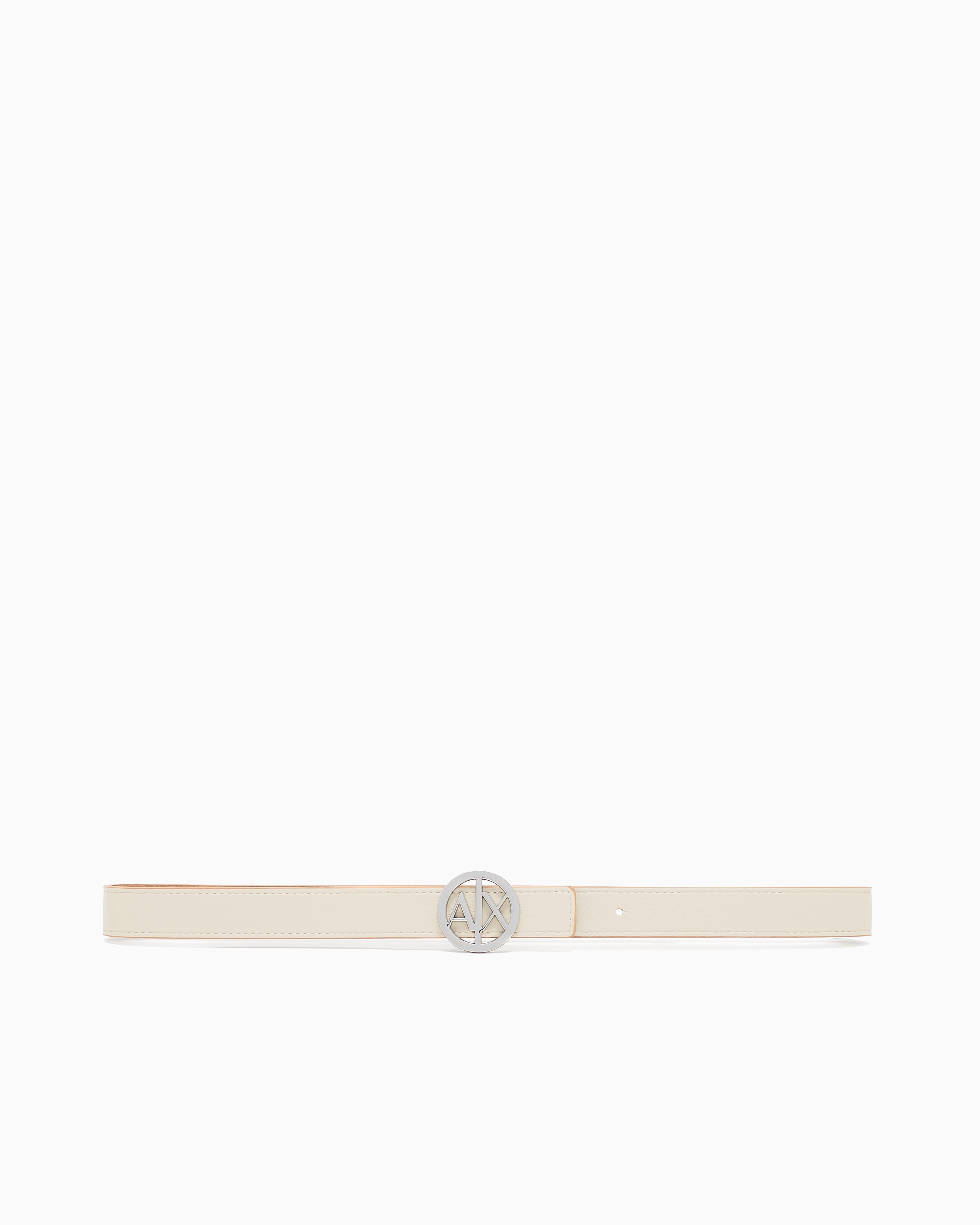 Armani Exchange - Logo buckle belt, Woman, Camel, Size: