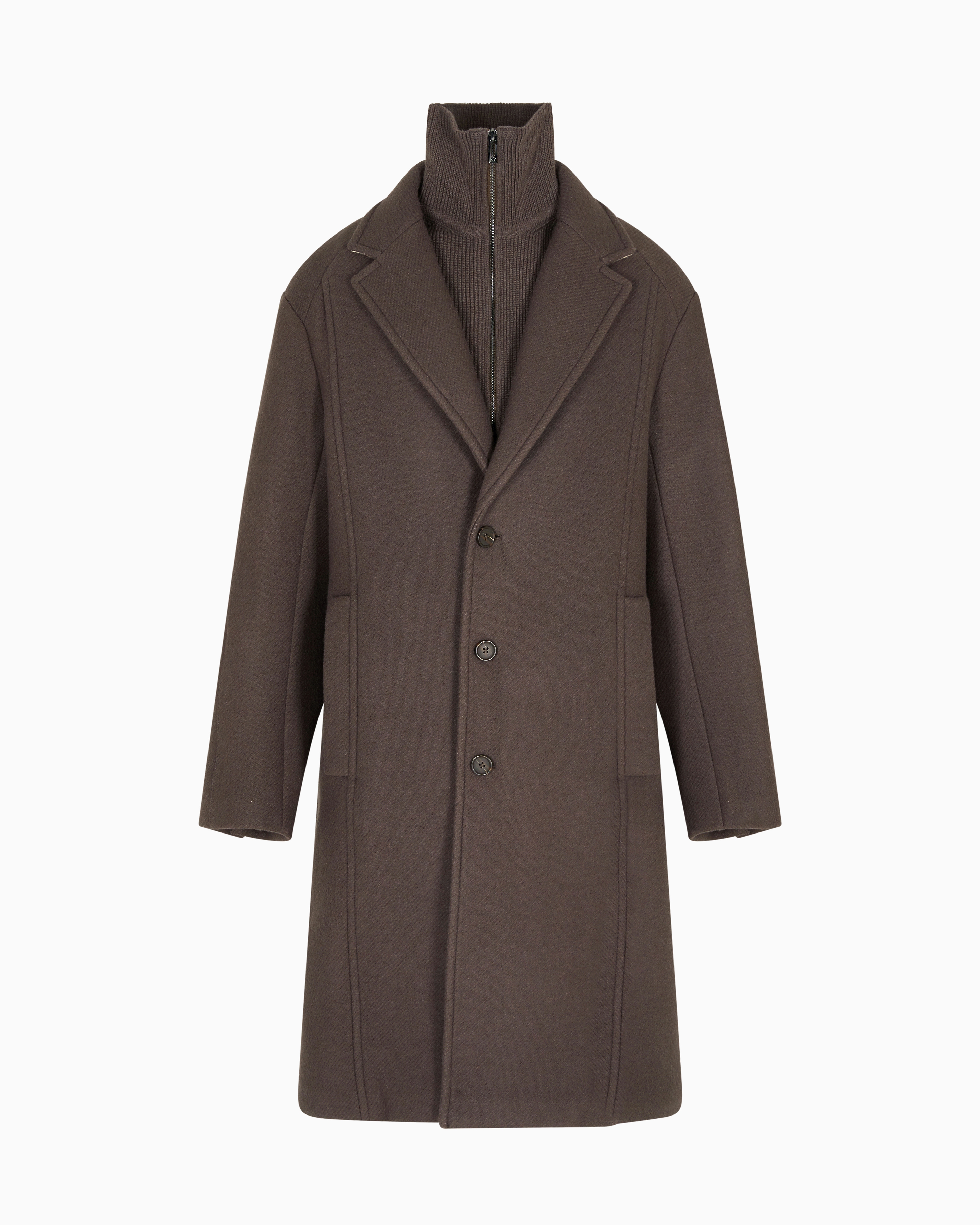 EMPORIO ARMANIウール ピーコート ベルト付き　メンズ50 EMPORIO ARMANIウール ピーコート ベルト付き メンズ50 メンズ