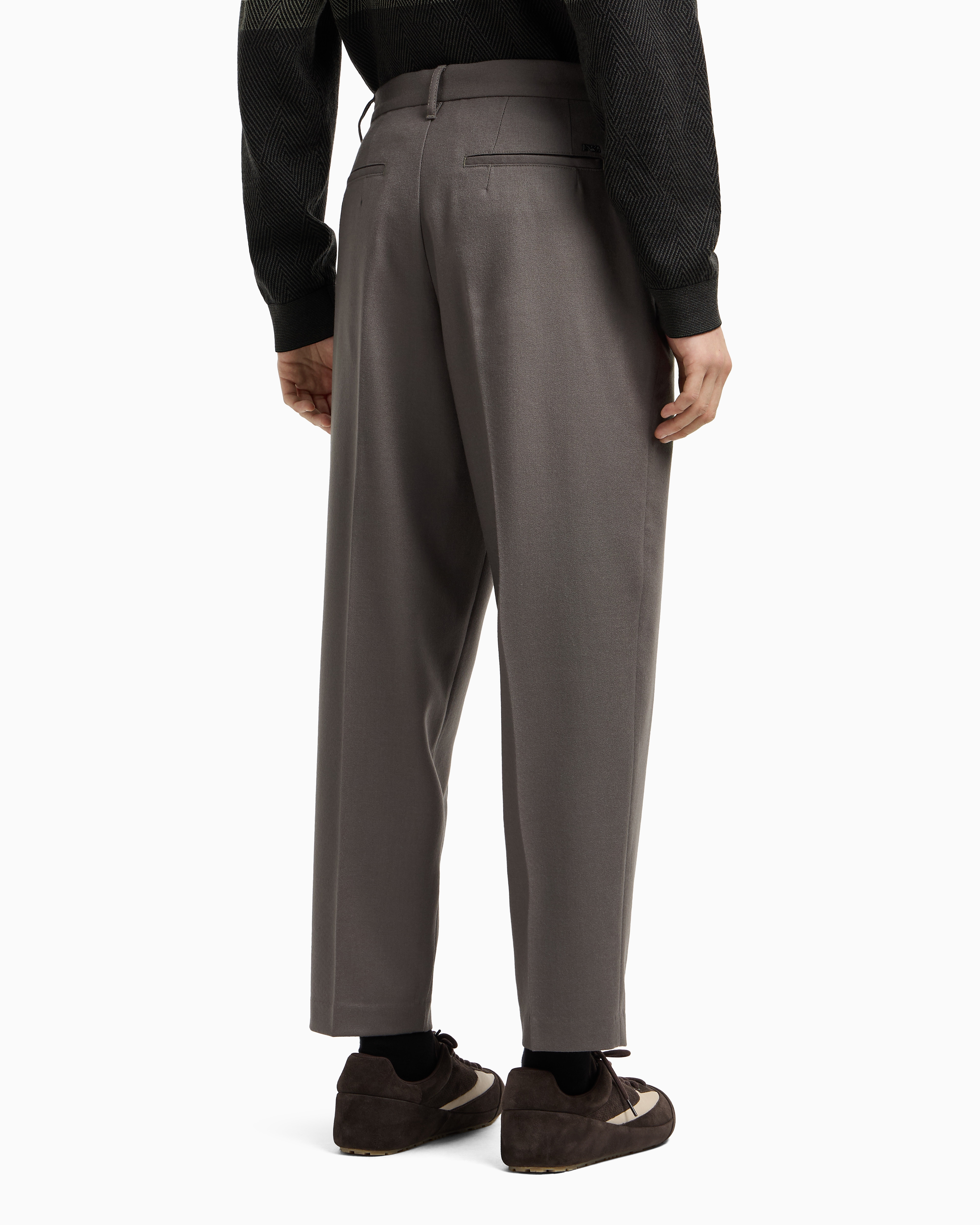 ARMANI COLLEZIONI 秋冬 ウール調 ストレッチパンツ 炭色 ARMANI COLLEZIONI 秋冬 ウール調 ストレッチパンツ 炭色 古着