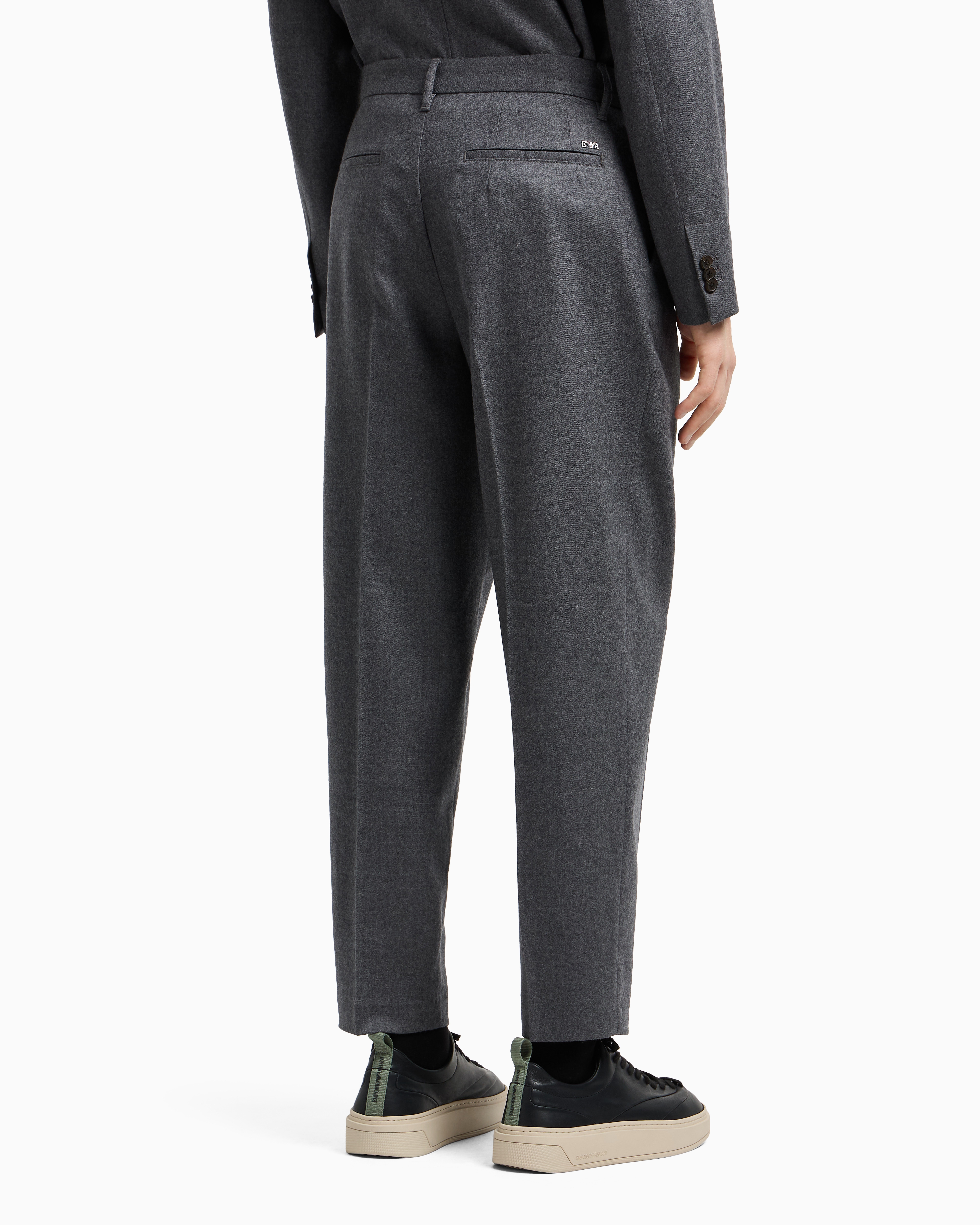 90s EMPORIO ARMANI イタリア ウールスラックス /TW180 古着 90s Italy製 ARMANI COLLEZIONI 上質 ストライプ ウール