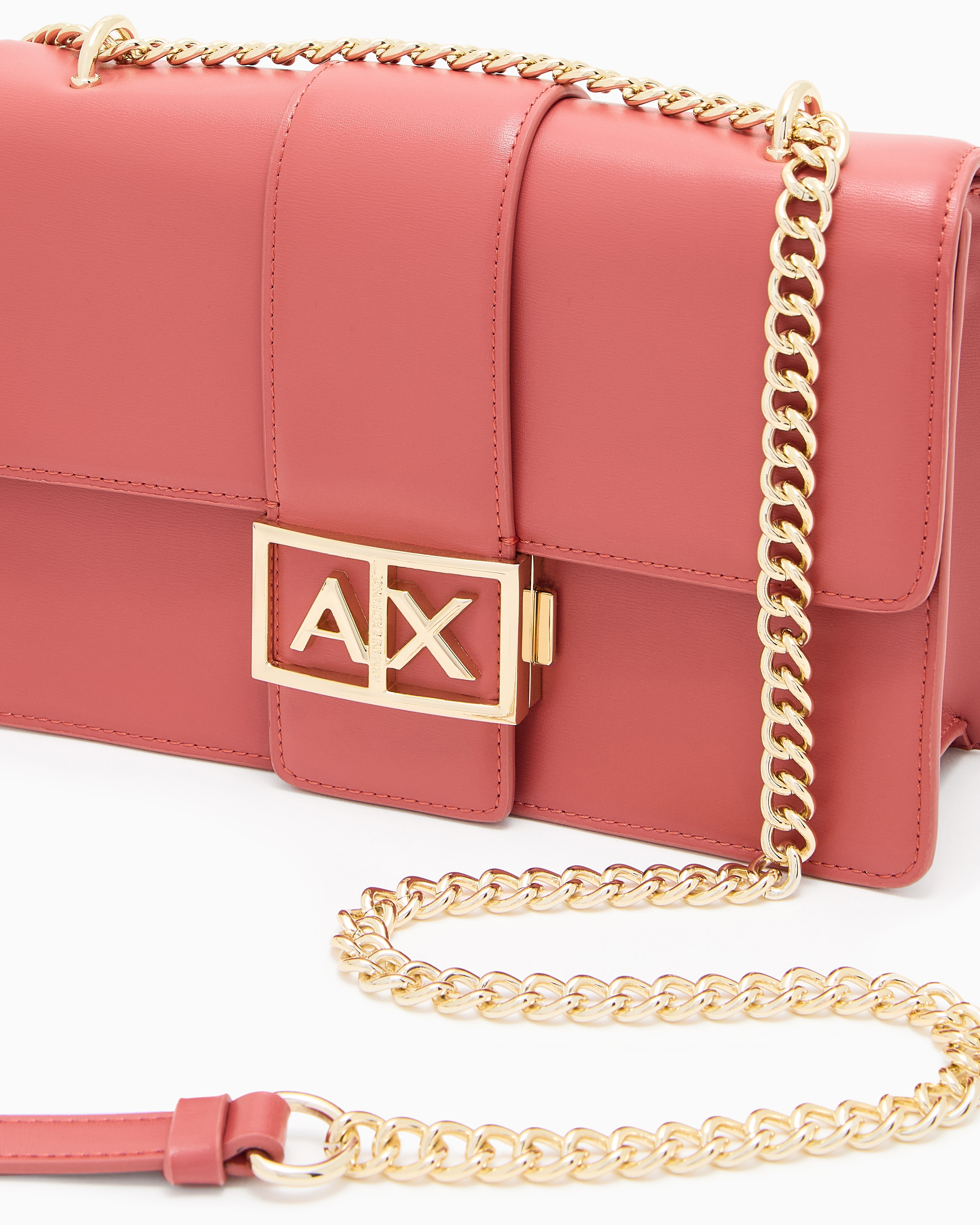 Armani Exchange - Shoulder bag with metal logo, Woman, Pink, Size: TU