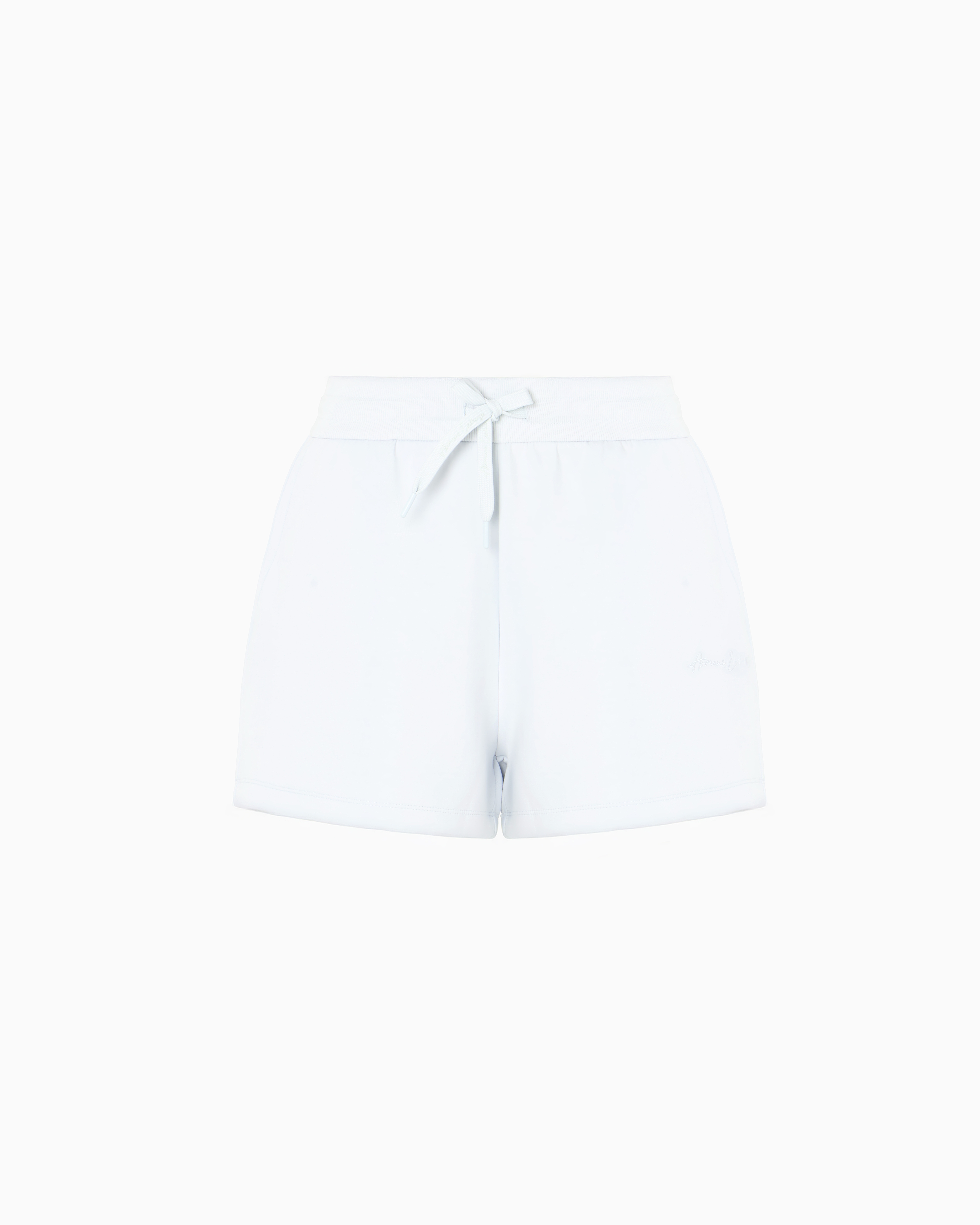 Armani Exchange Logo Sweatshirt Shorts In Light Blue