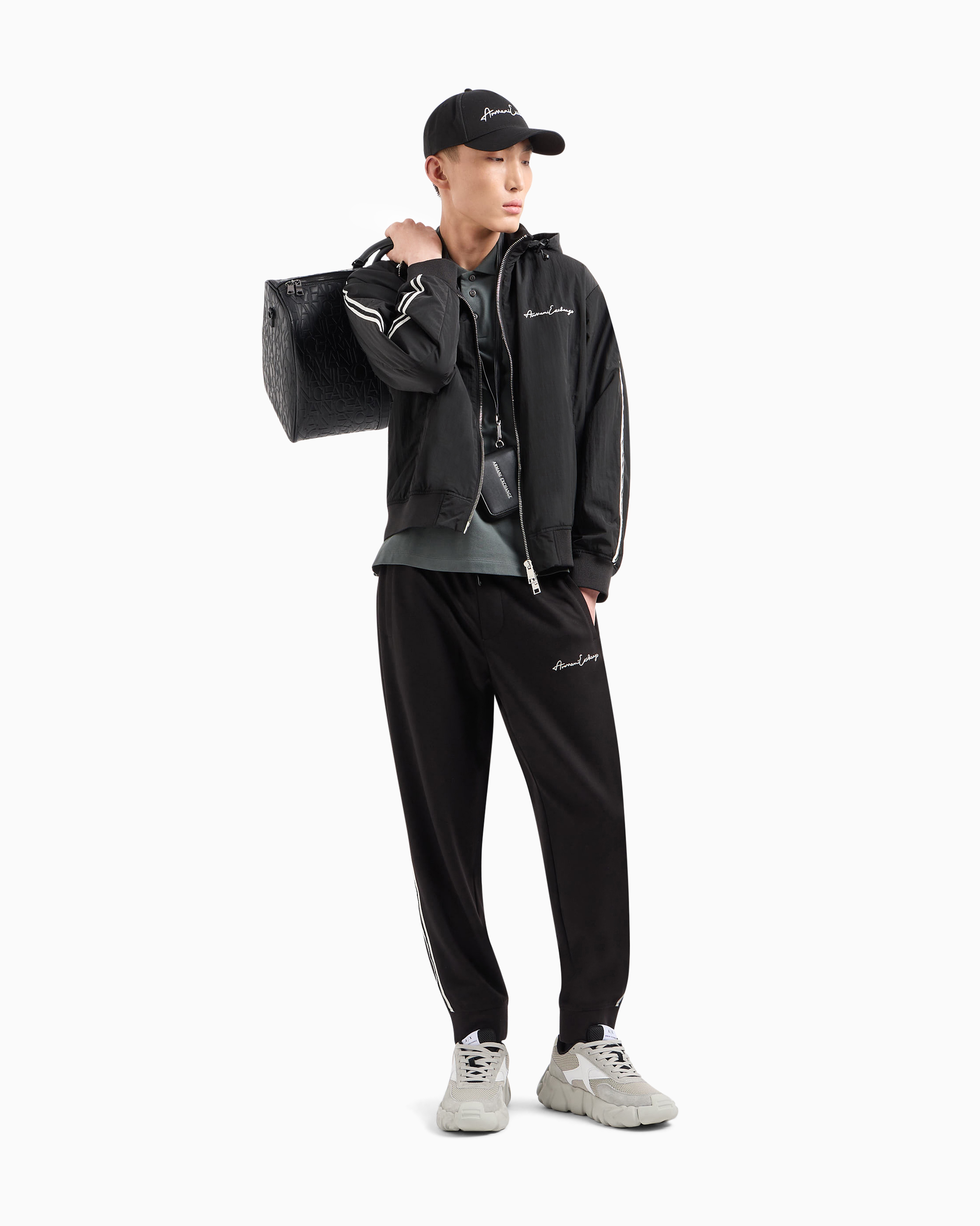 Full zip jacket with contrasting bands | Armani Exchange