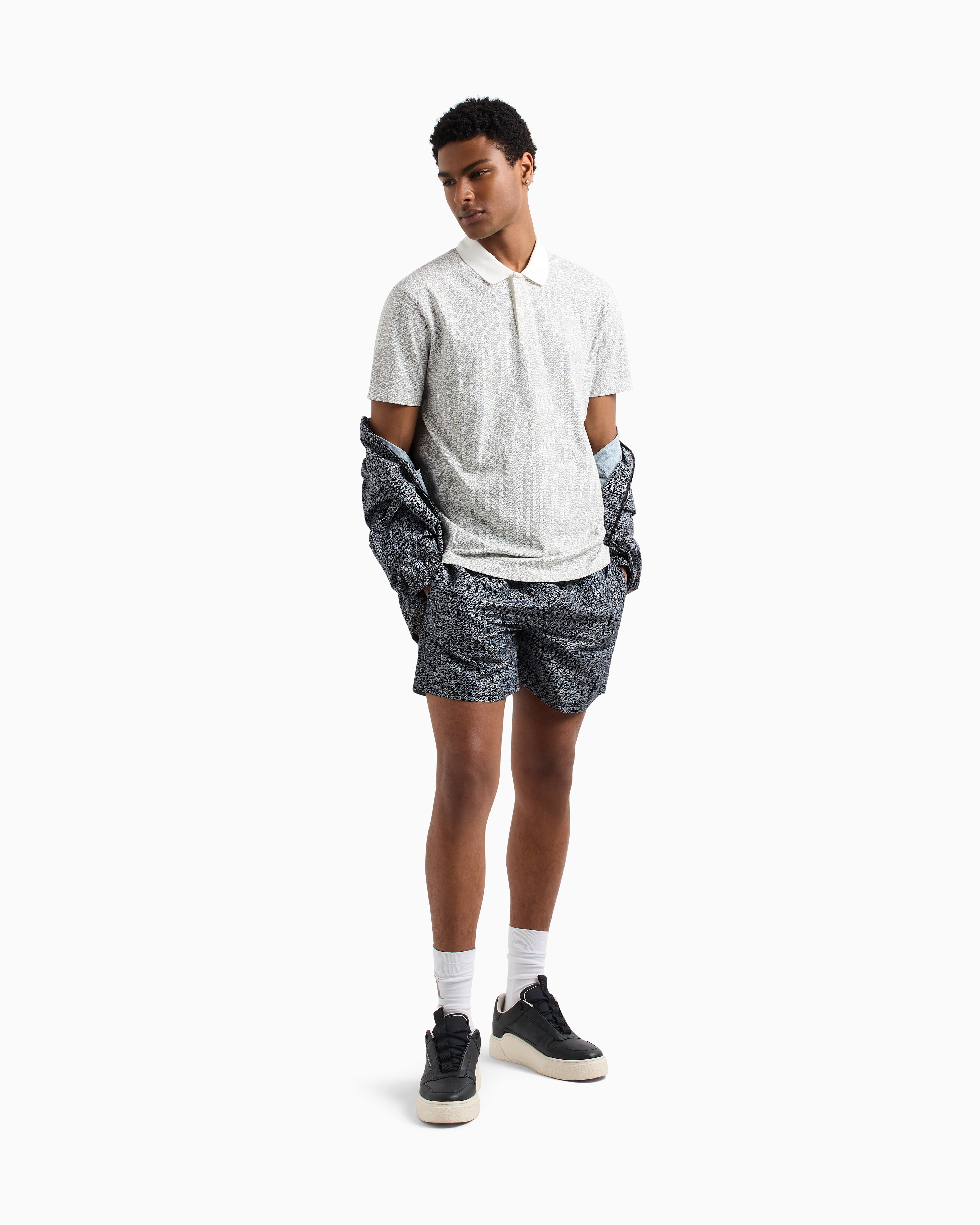 Armani Exchange - Regular fit polo shirt stretch jersey, Man, White, Size: