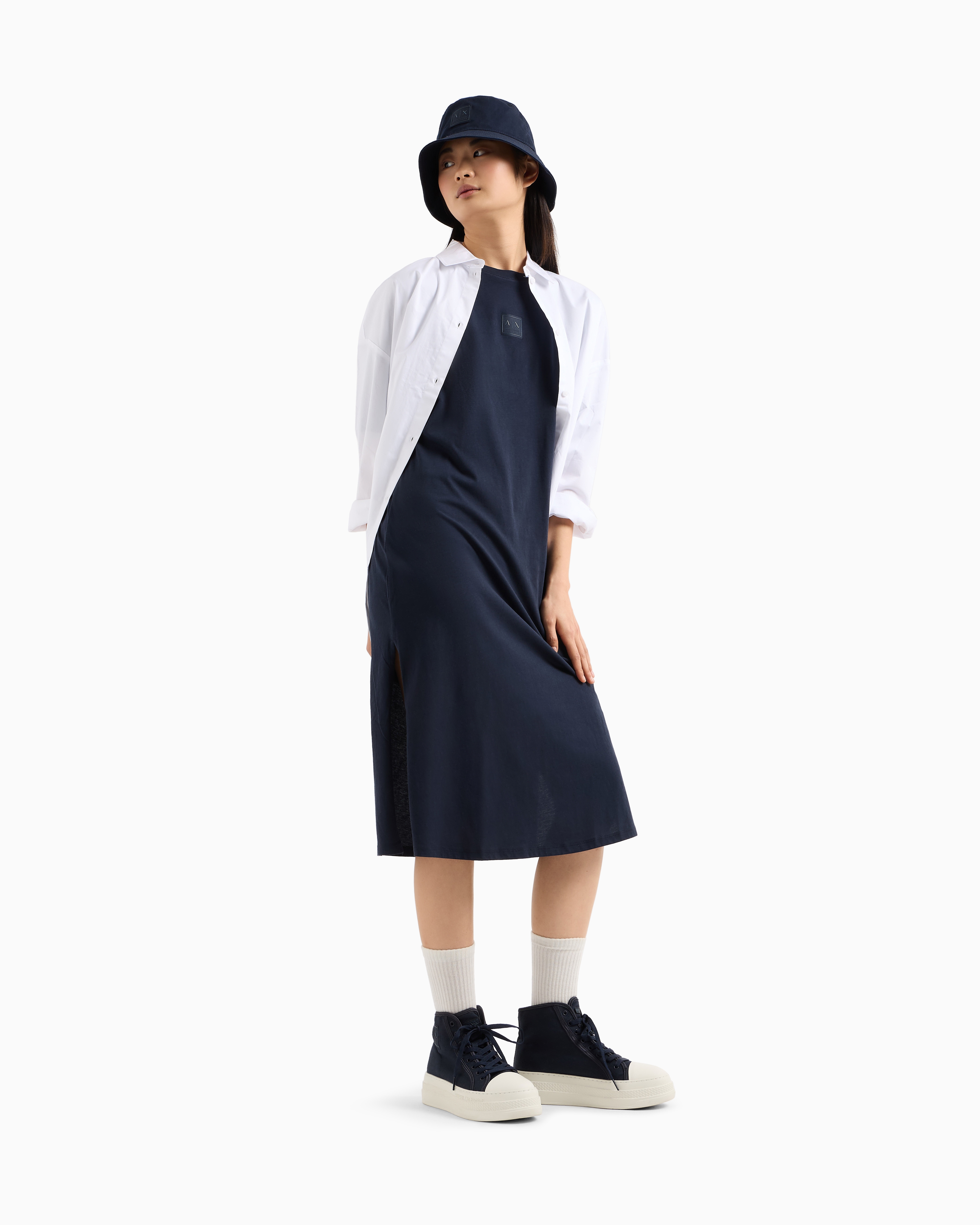 AXロゴ ミディレングス Tシャツドレス | Armani Exchange