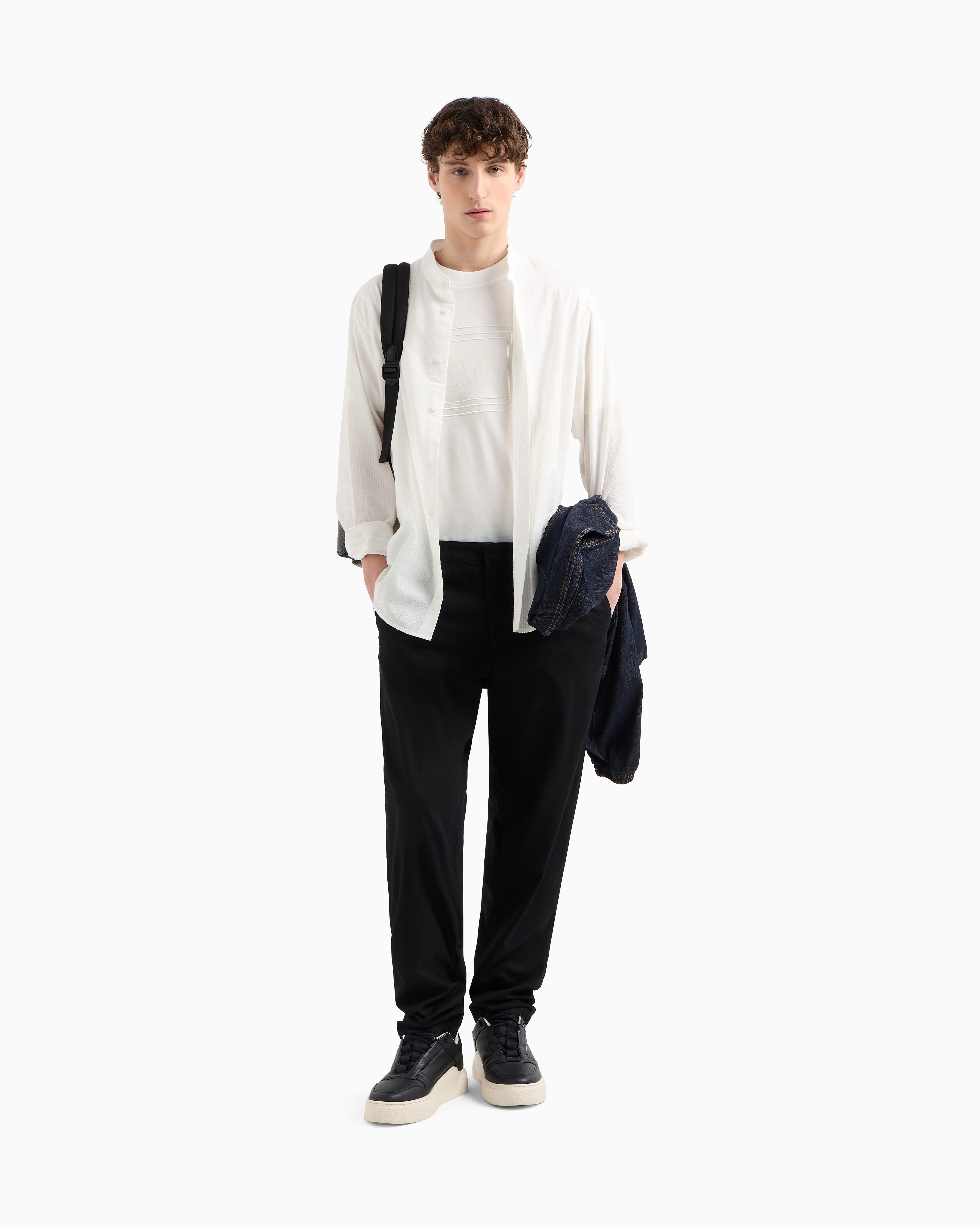 GIORGIO ARMANI 　メンズ テーパード調パンツ SIZE46 Giorgio Armani テーパードパンツ | ブラック | FARFETCH JP
