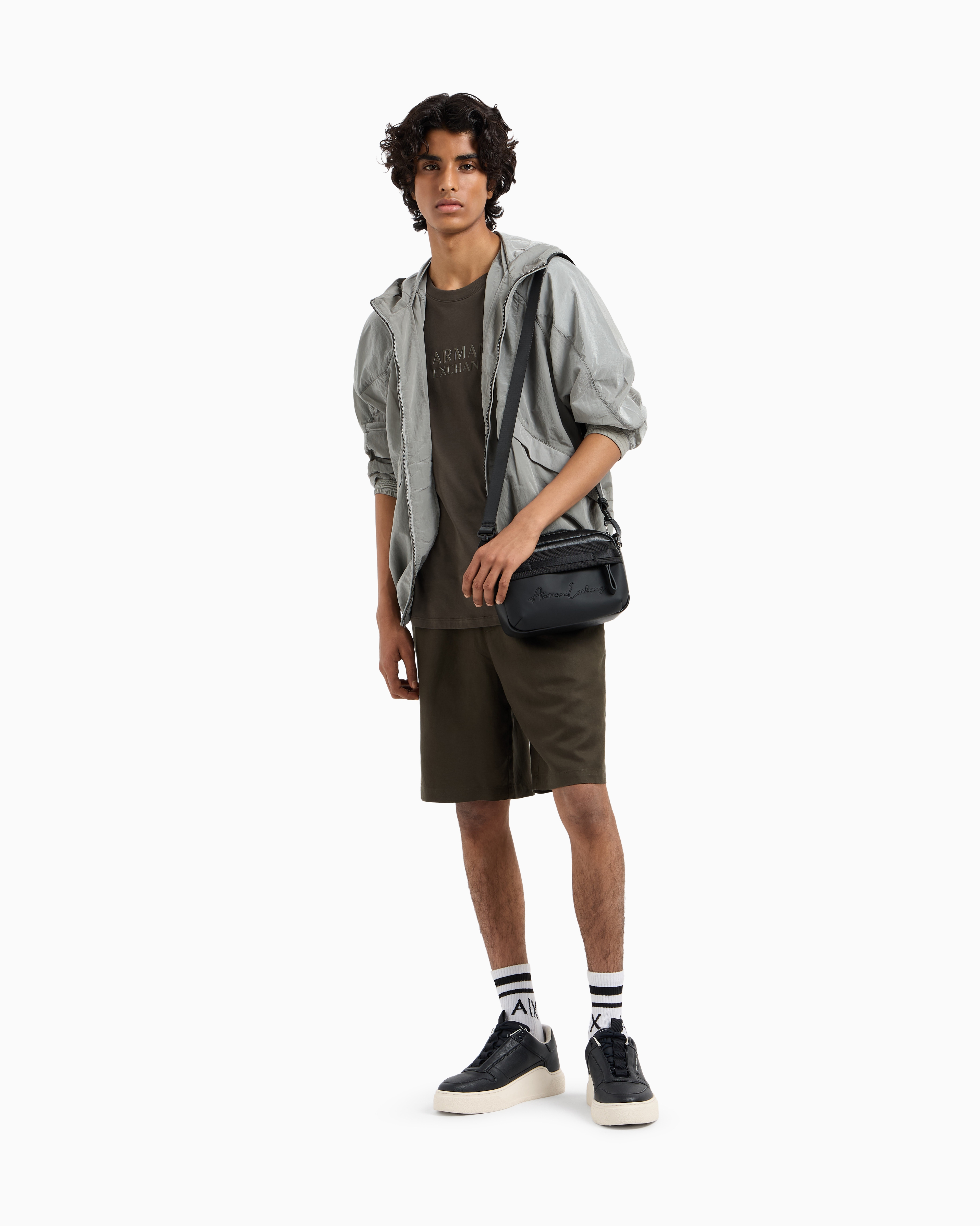 Linen and lyocell chino trousers