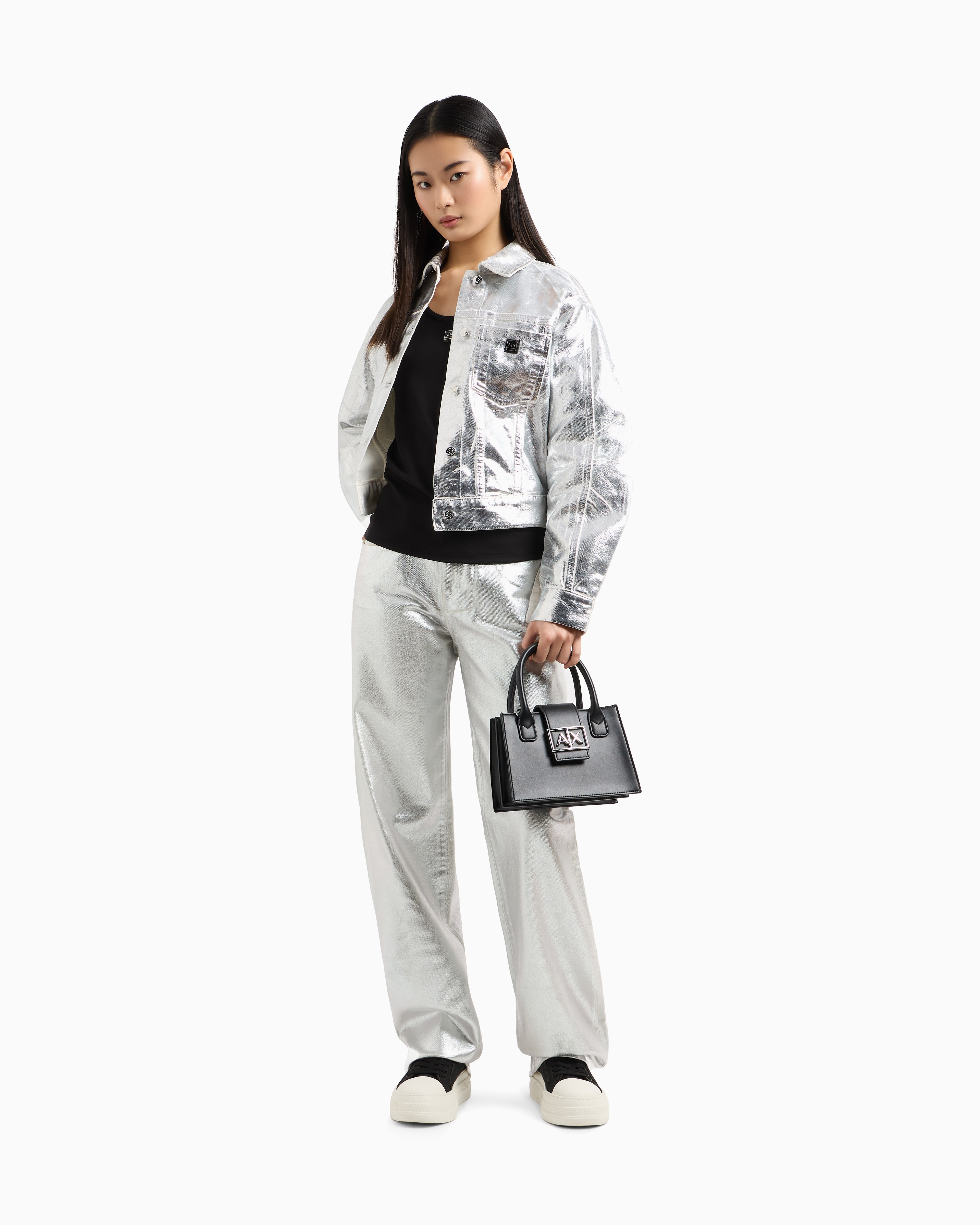 【大特価】ARMANI EXCHANGE シルバー コート ARMANI EXCHANGE A/X アルマーニ エクスチェンジ ブルゾン