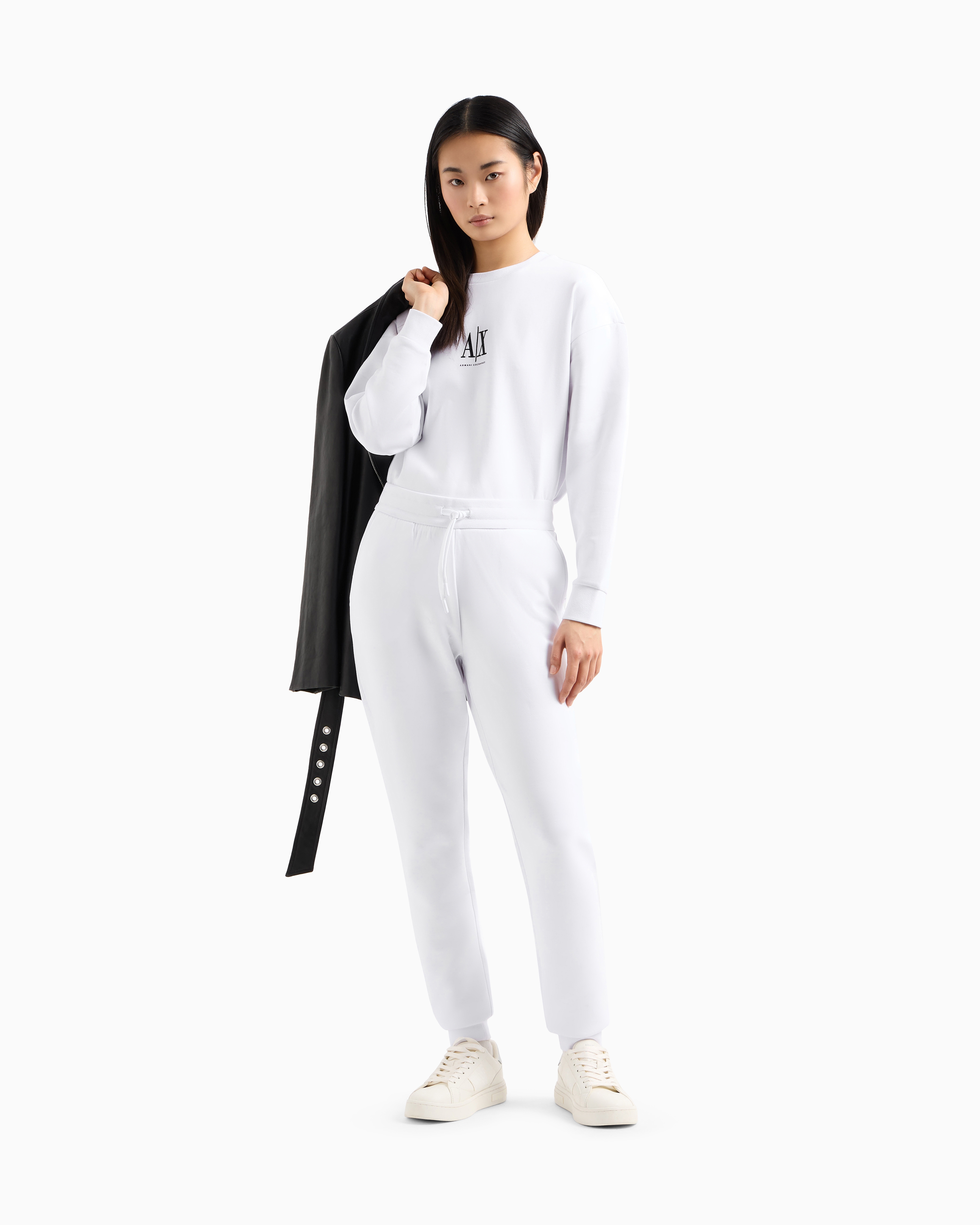 Armani Exchange - Icon Jogger Pants, Woman, White, Size: