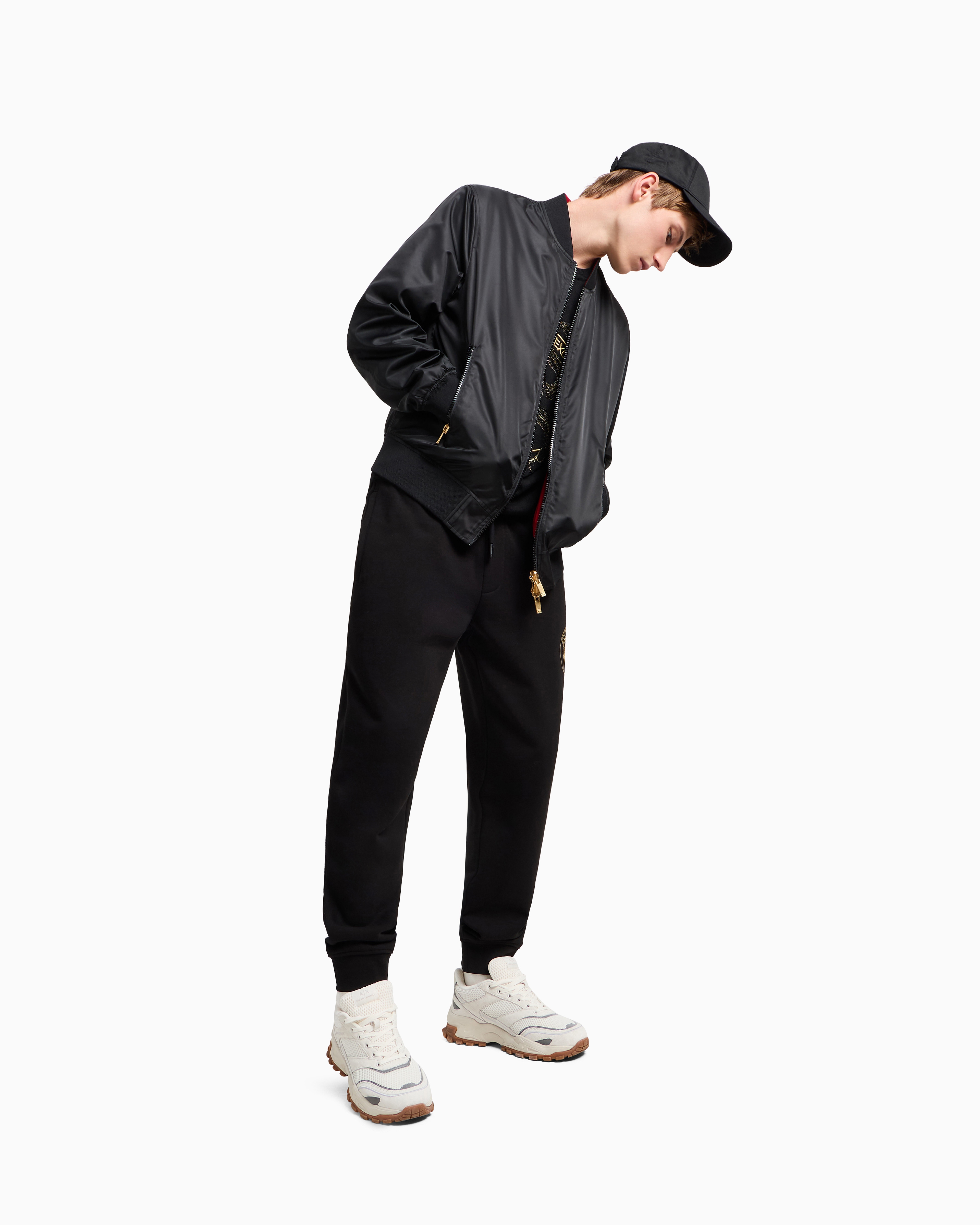 【新品未使用】1991 アルマーニ エクスチェンジ リバーシブル ジャケット ARMANI EXCHANGE アルマーニエクスチェンジ MA-1 総柄 英字