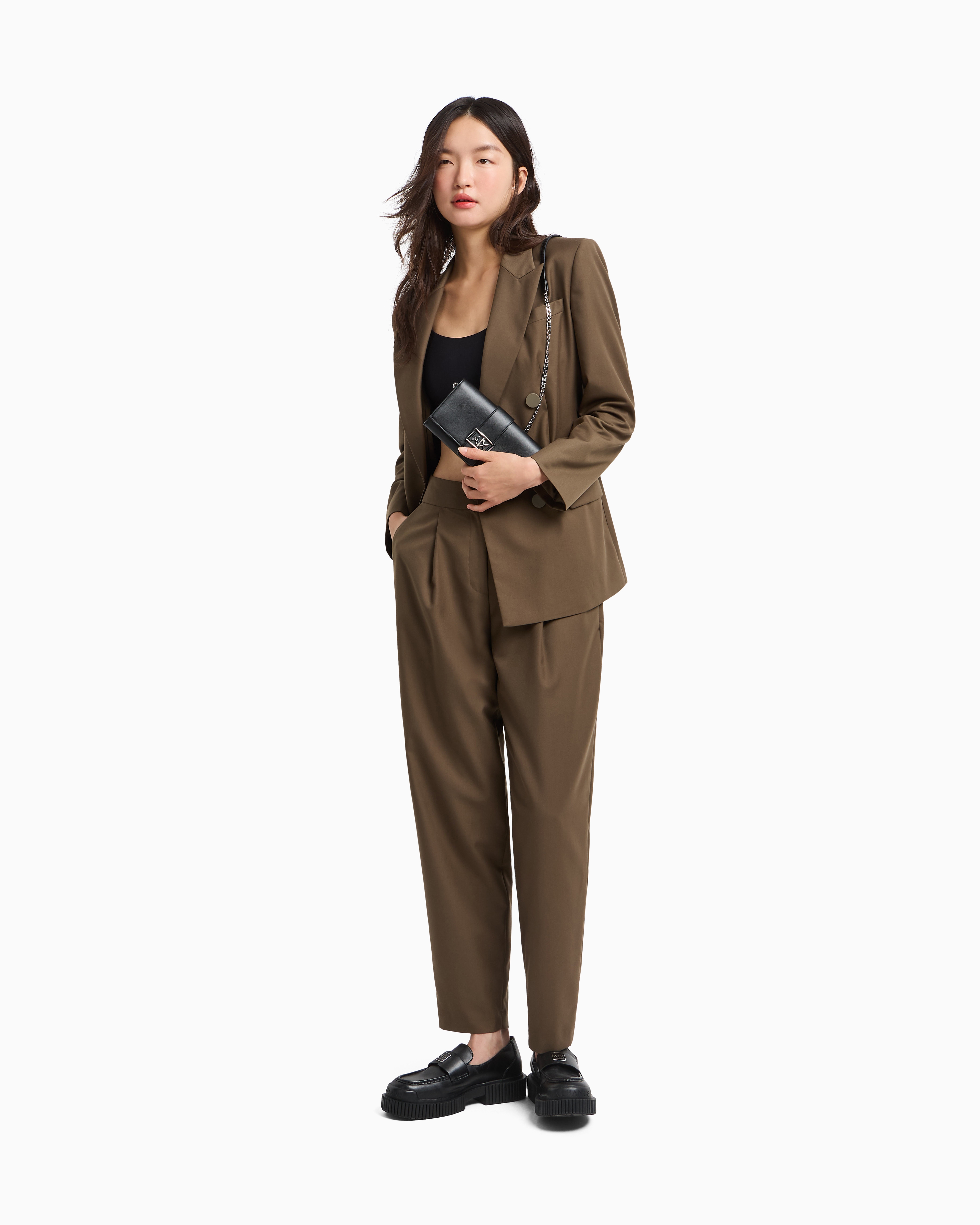 Double-breasted twill jacket | Armani Exchange