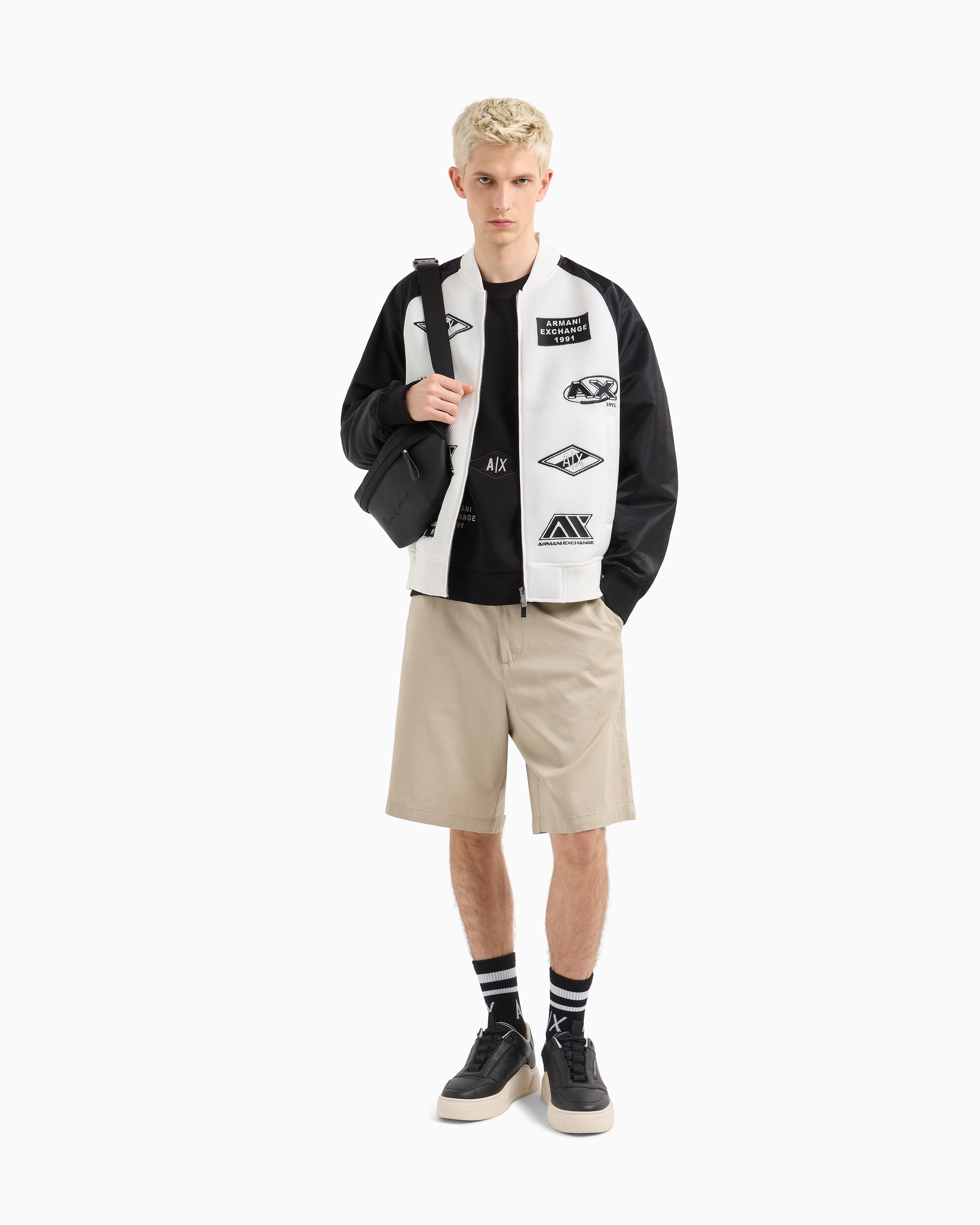 Cotton twill Bermuda shorts
