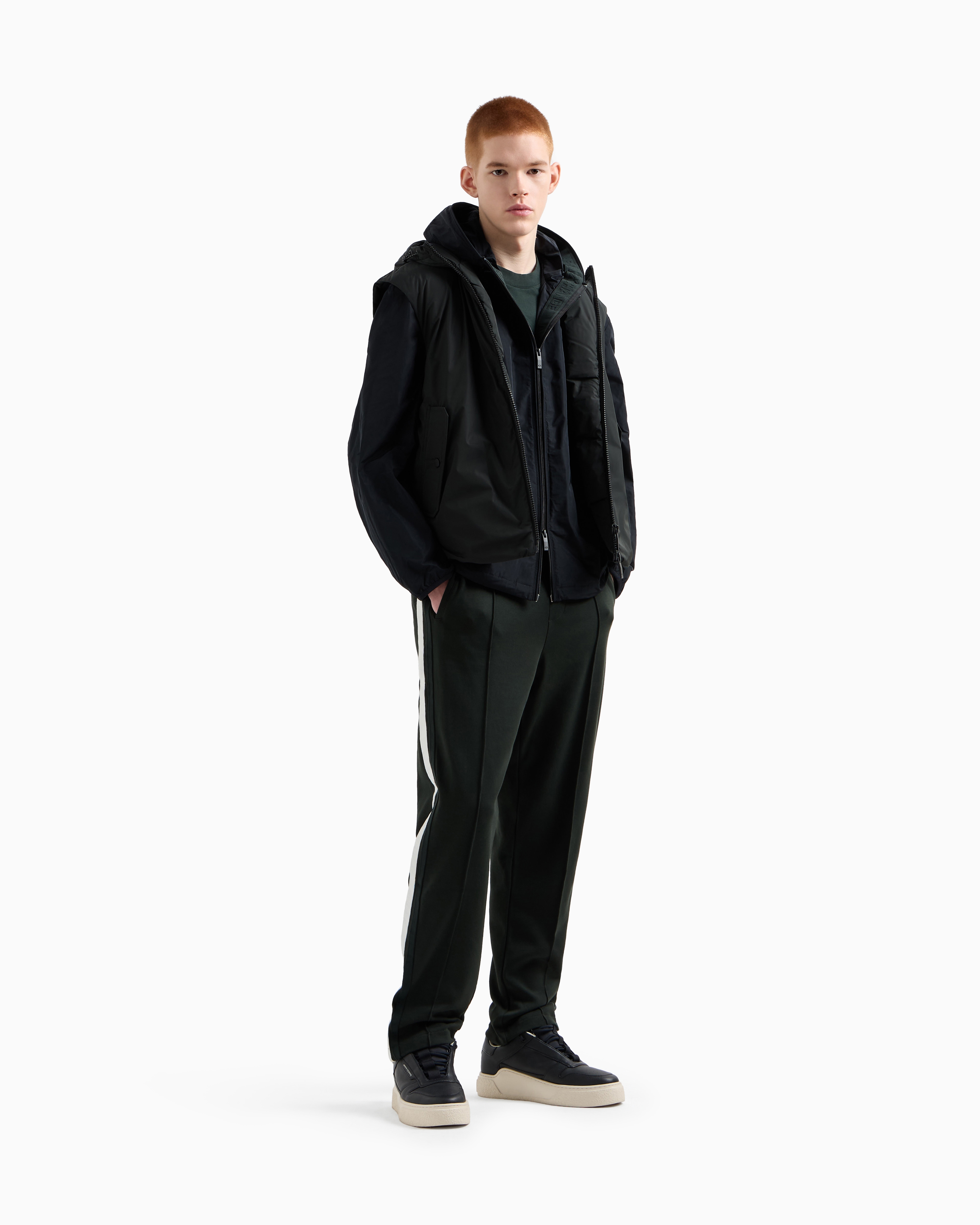 Armani Exchange - Jacket with hood and pockets, Man, Navy_blue, Size: