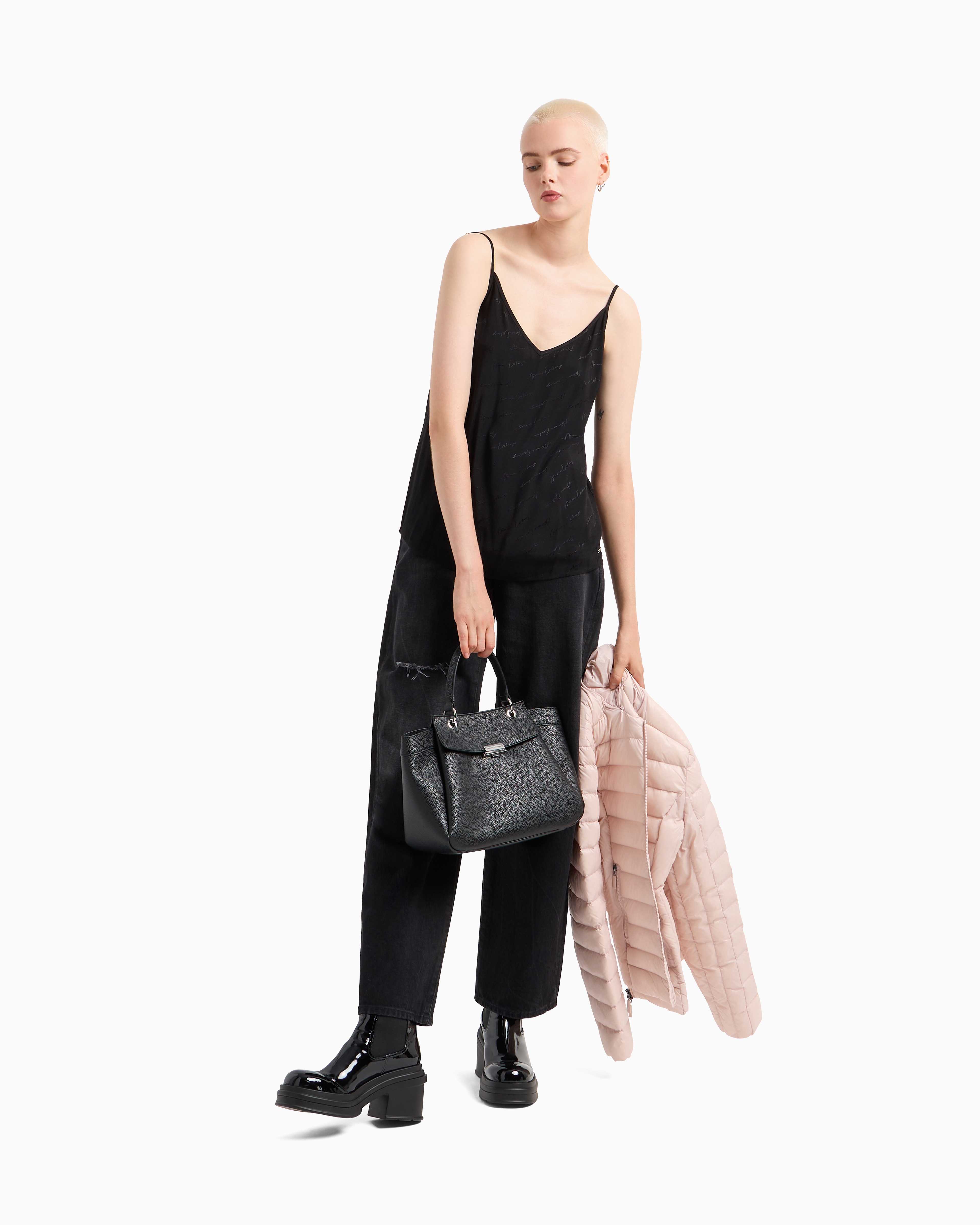 Handbag with flap and metal details | Armani Exchange