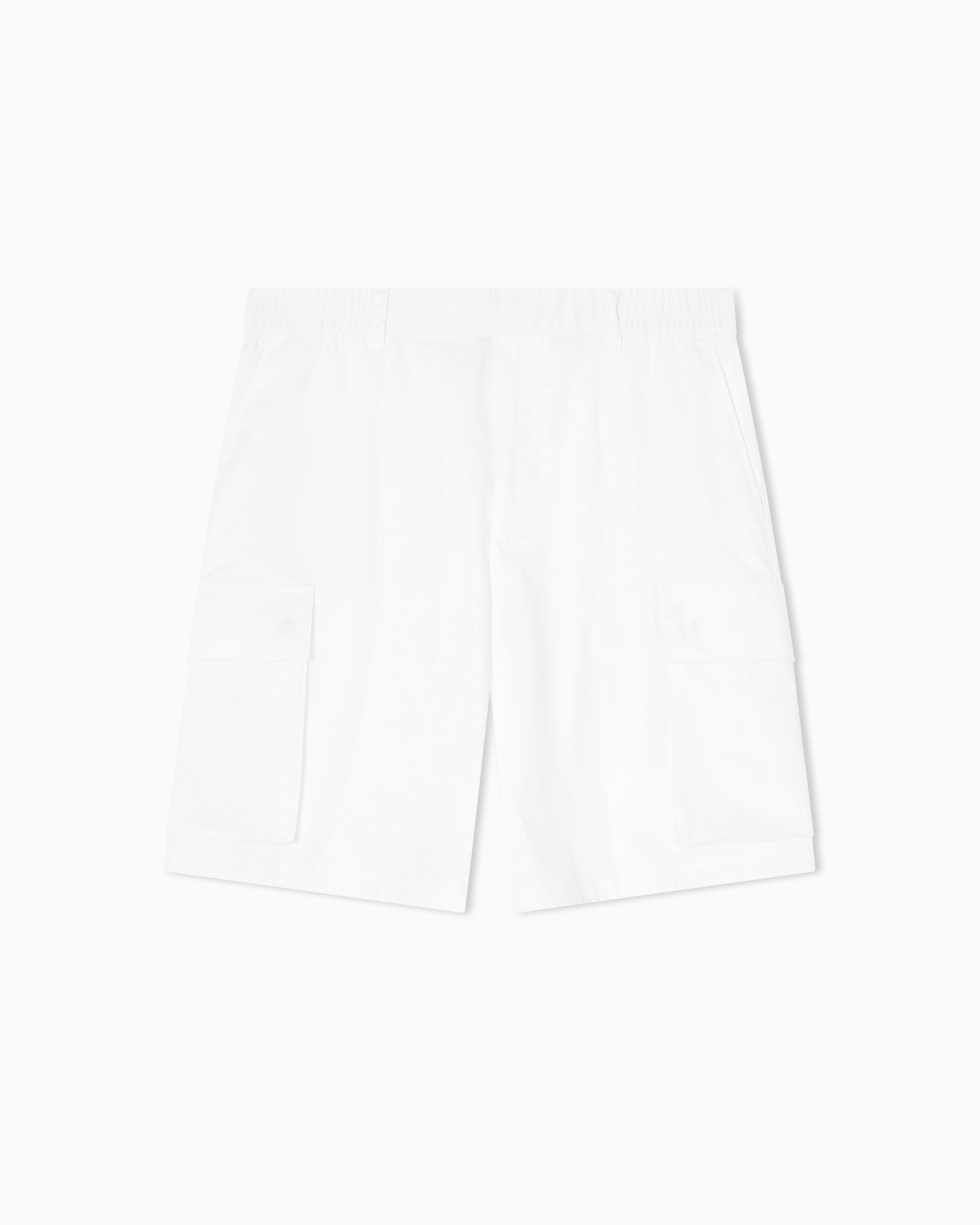 Armani Exchange - Twill cargo Bermuda shorts, Man, White, Size: