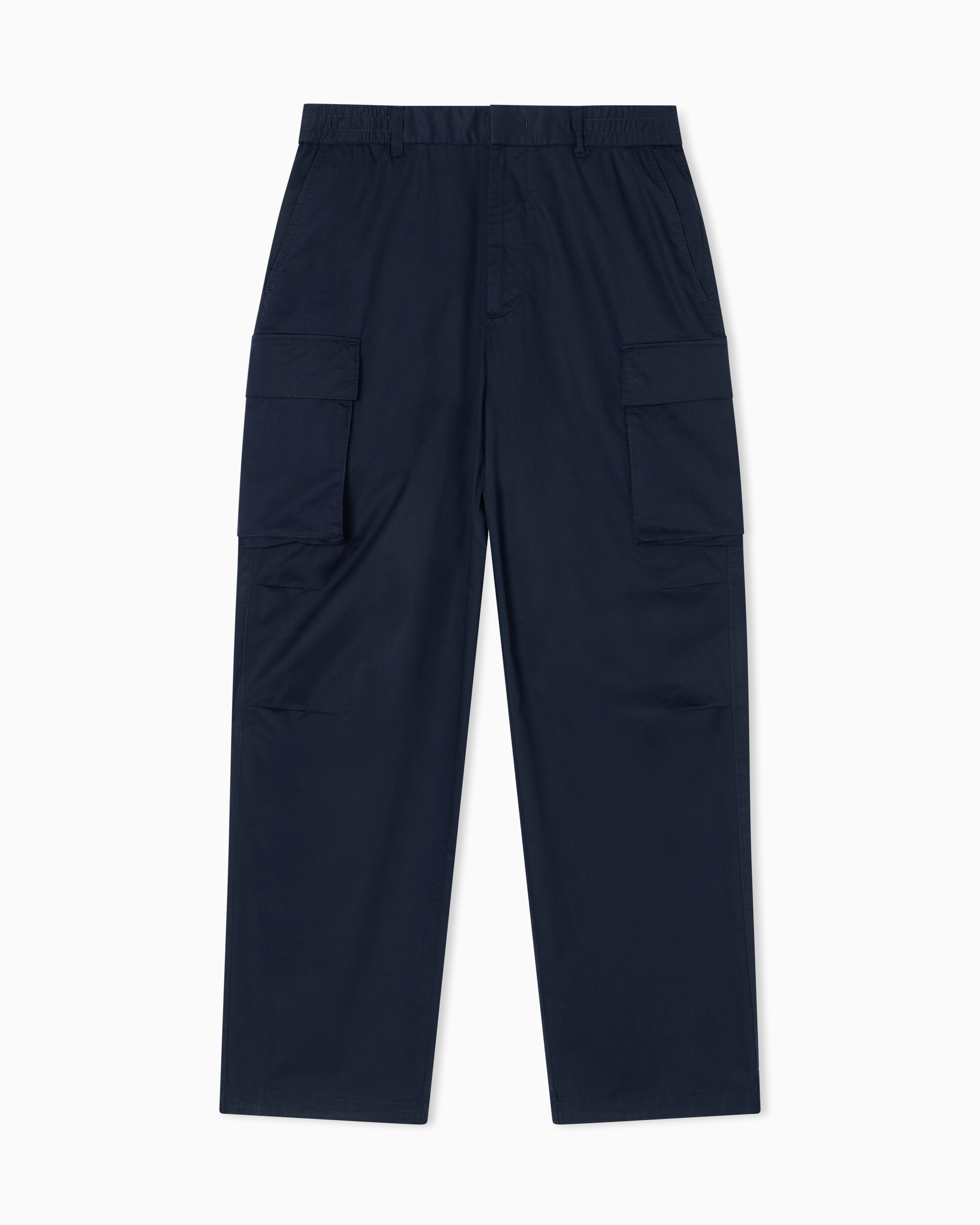 Armani Exchange - Twill Cargo Pants, Man, Navy Blue, Size: