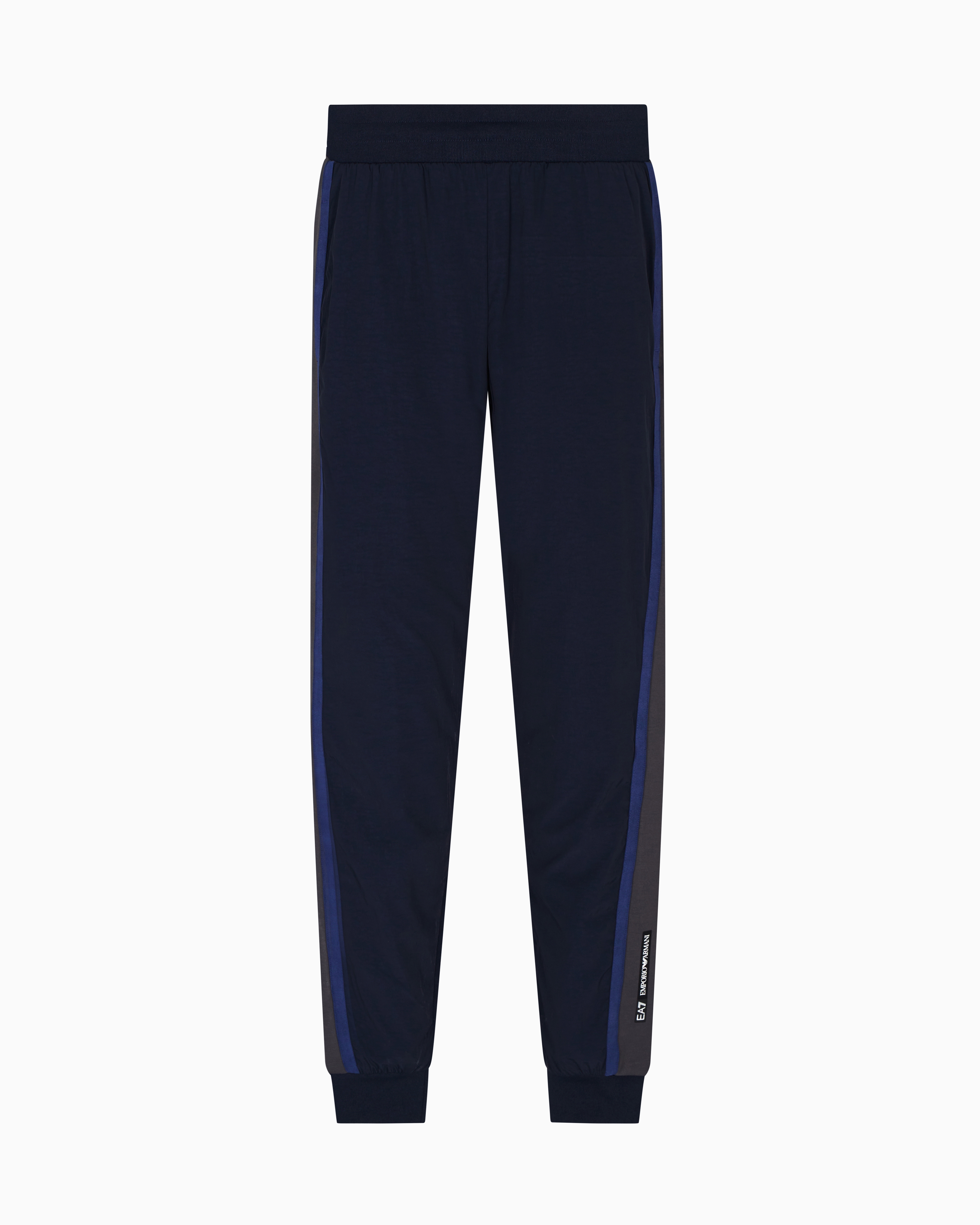Ea7 Athletic Colour Block Joggers In A Nylon And Viscose Blend