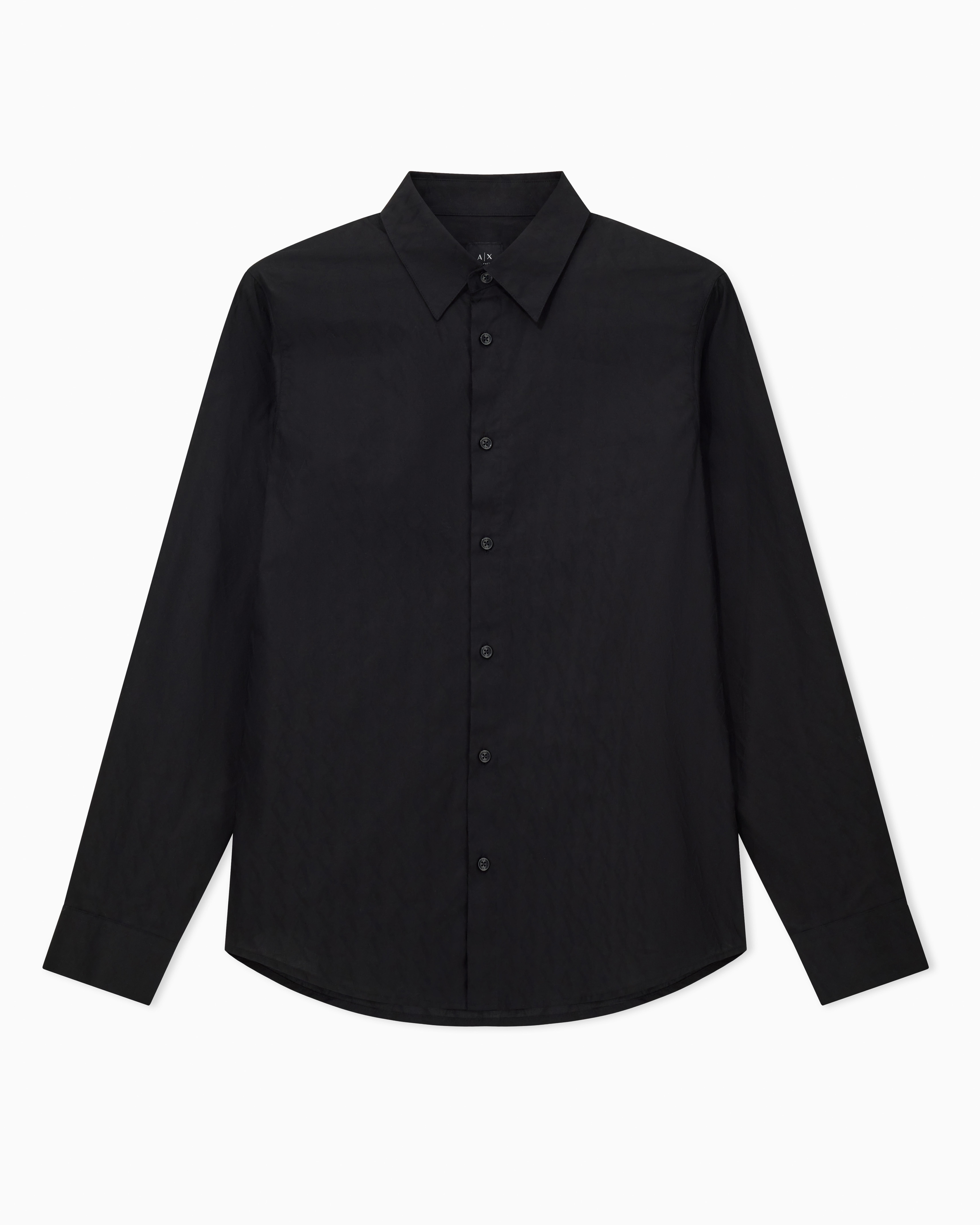 美品！　エンポリオアルマーニ　ブラック　ドレスシャツ　デザインシャツ　フォーマル XM001587_AF16631_UC001_F_FW202