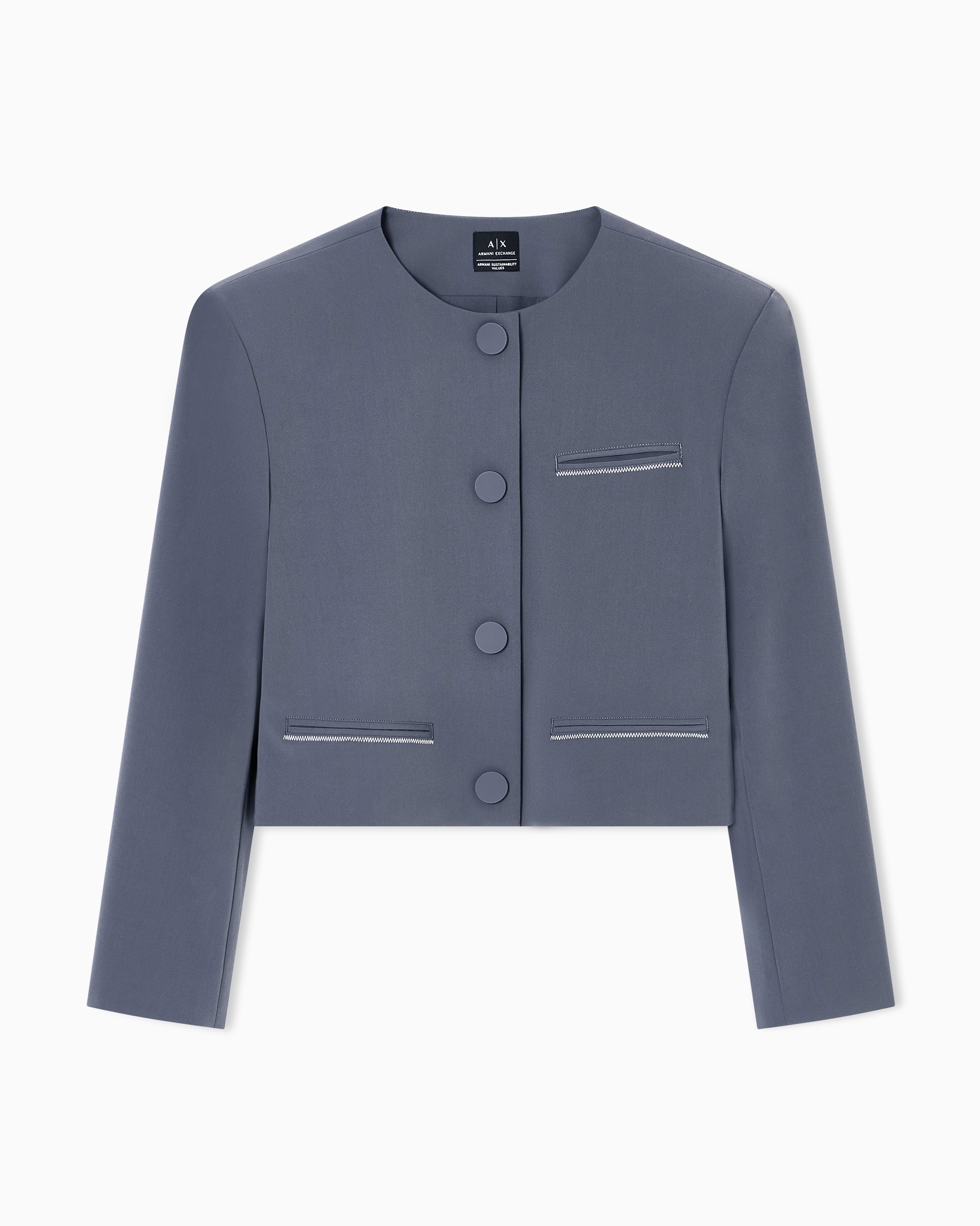 Armani Exchange - Formal Jackets, Woman, Grey, Size: