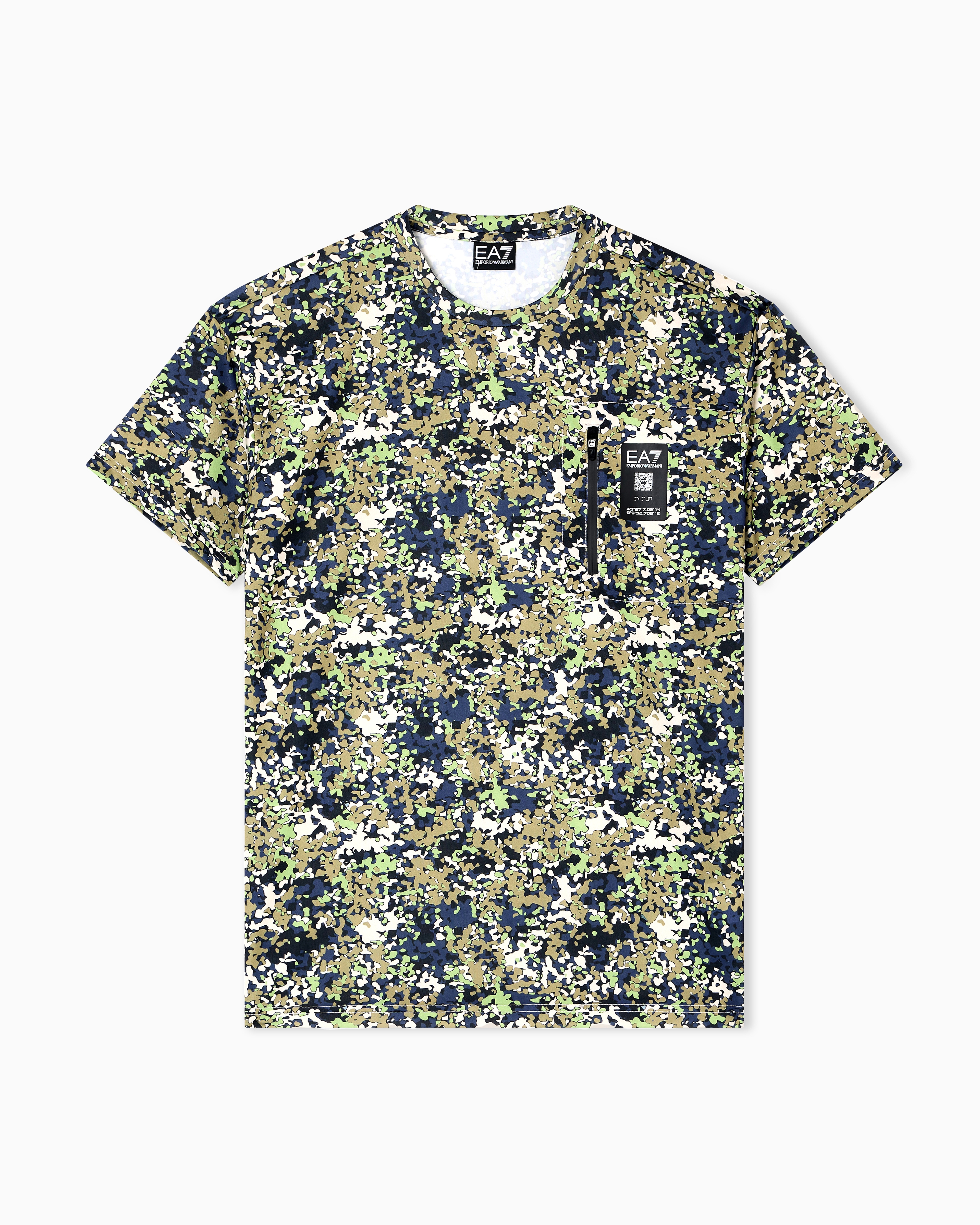 Visibility stretch viscose-blend crew-neck T-shirt | EA7