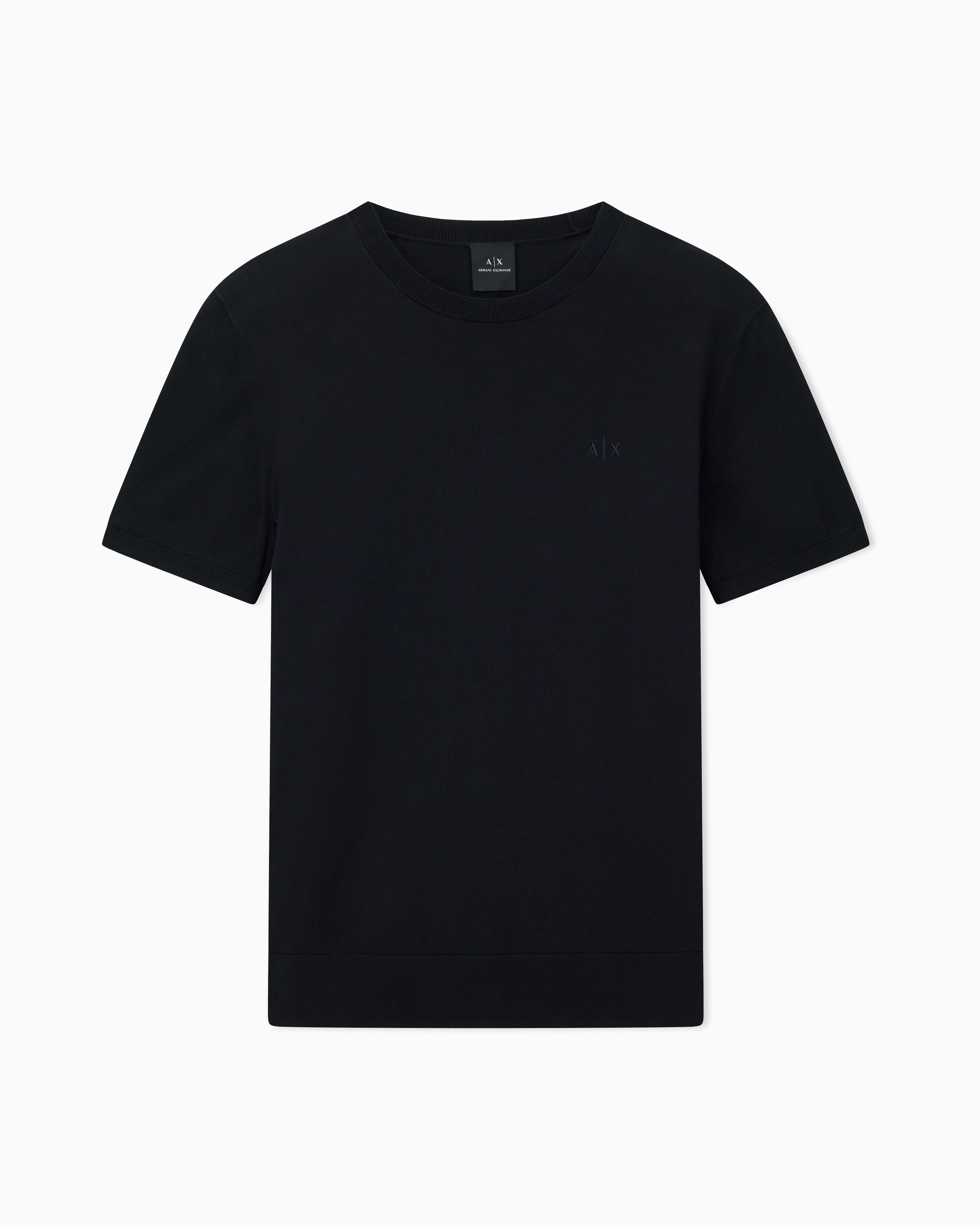 Organic Cotton Knit T-Shirt | Armani Exchange