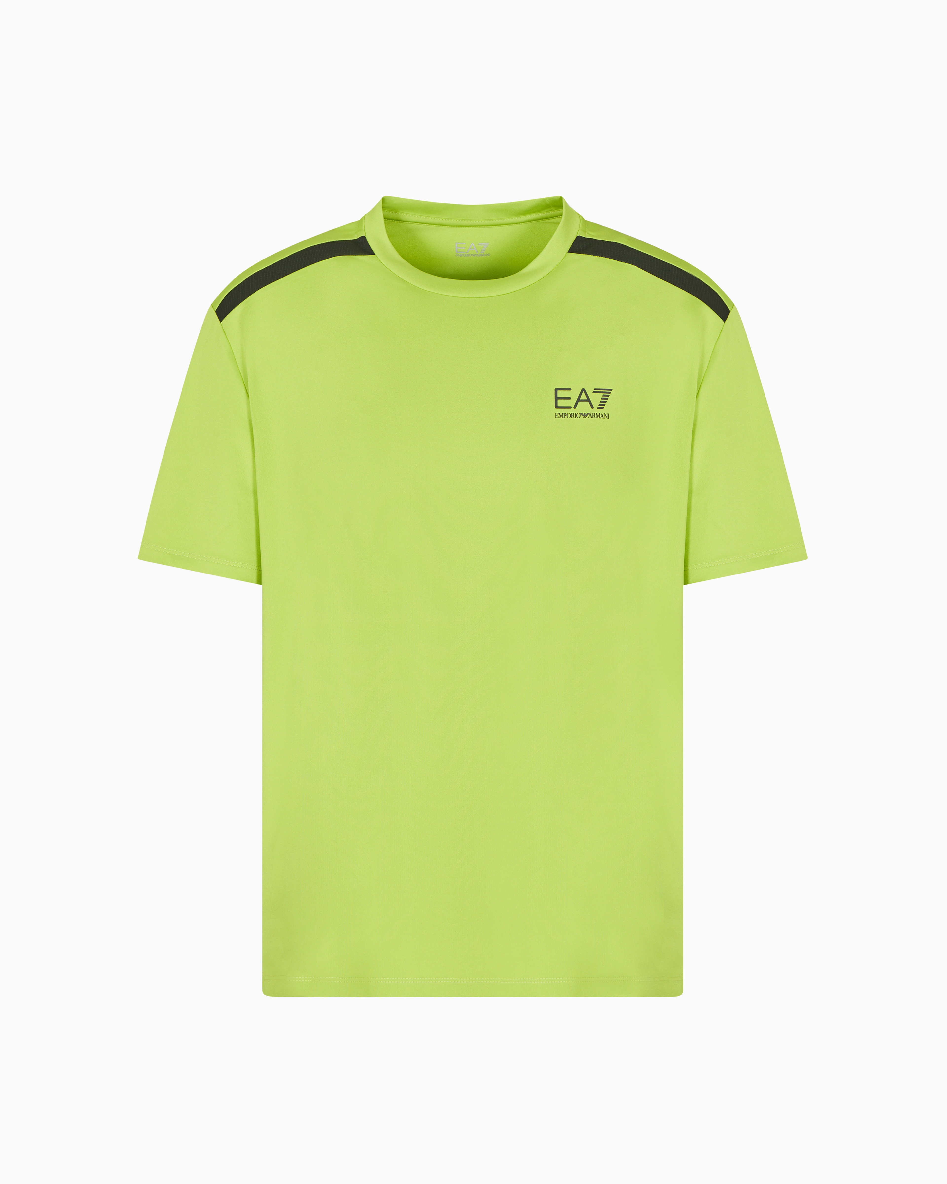 Ea7 Dynamic Athlete Rundhals-t-shirt Aus „natural Ventus7“-funktionsgewebe In Green