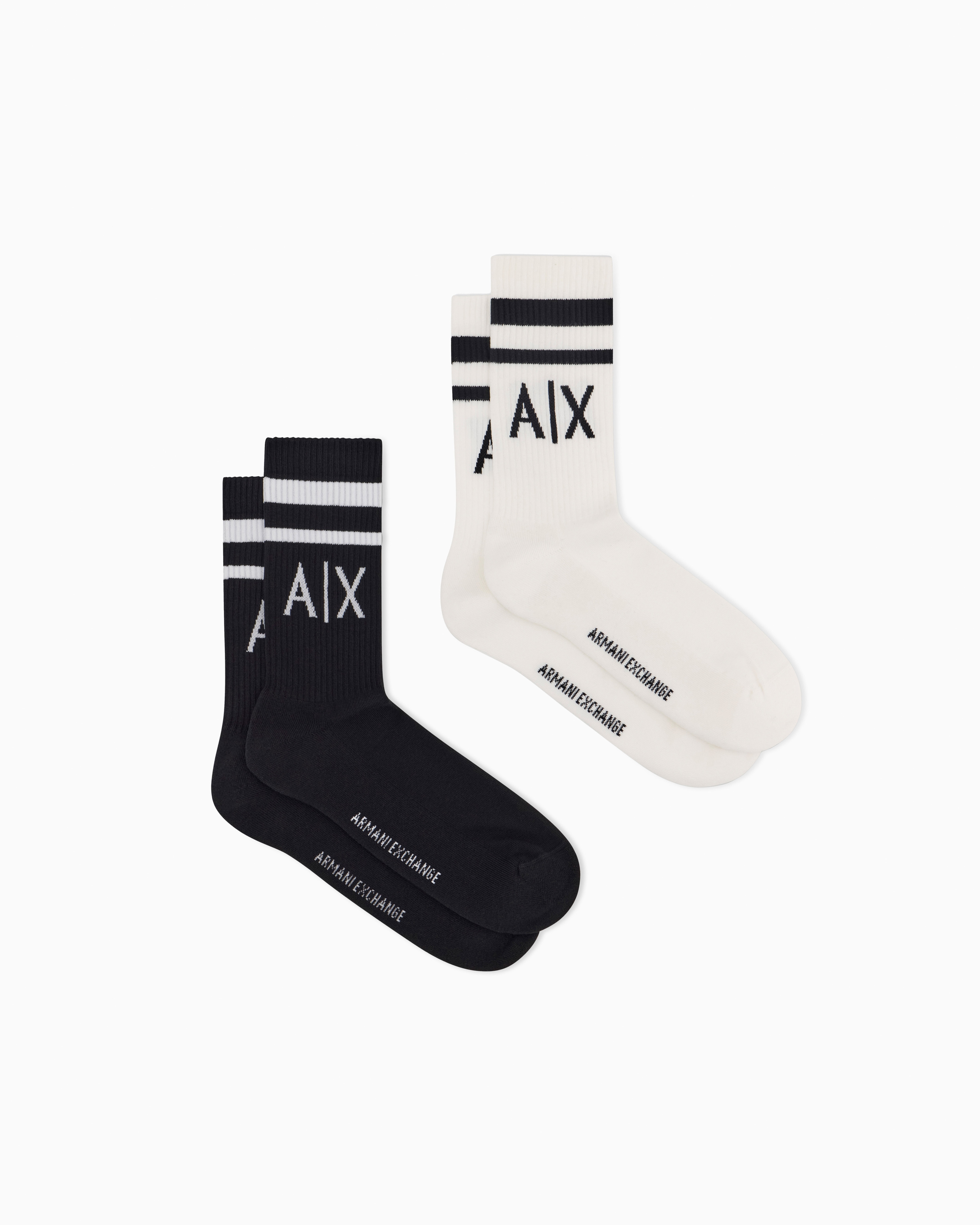 Armani Exchange ビーチタオル ホワイト/ブラック Armani Exchange ビーチタオル ホワイト/ブラック