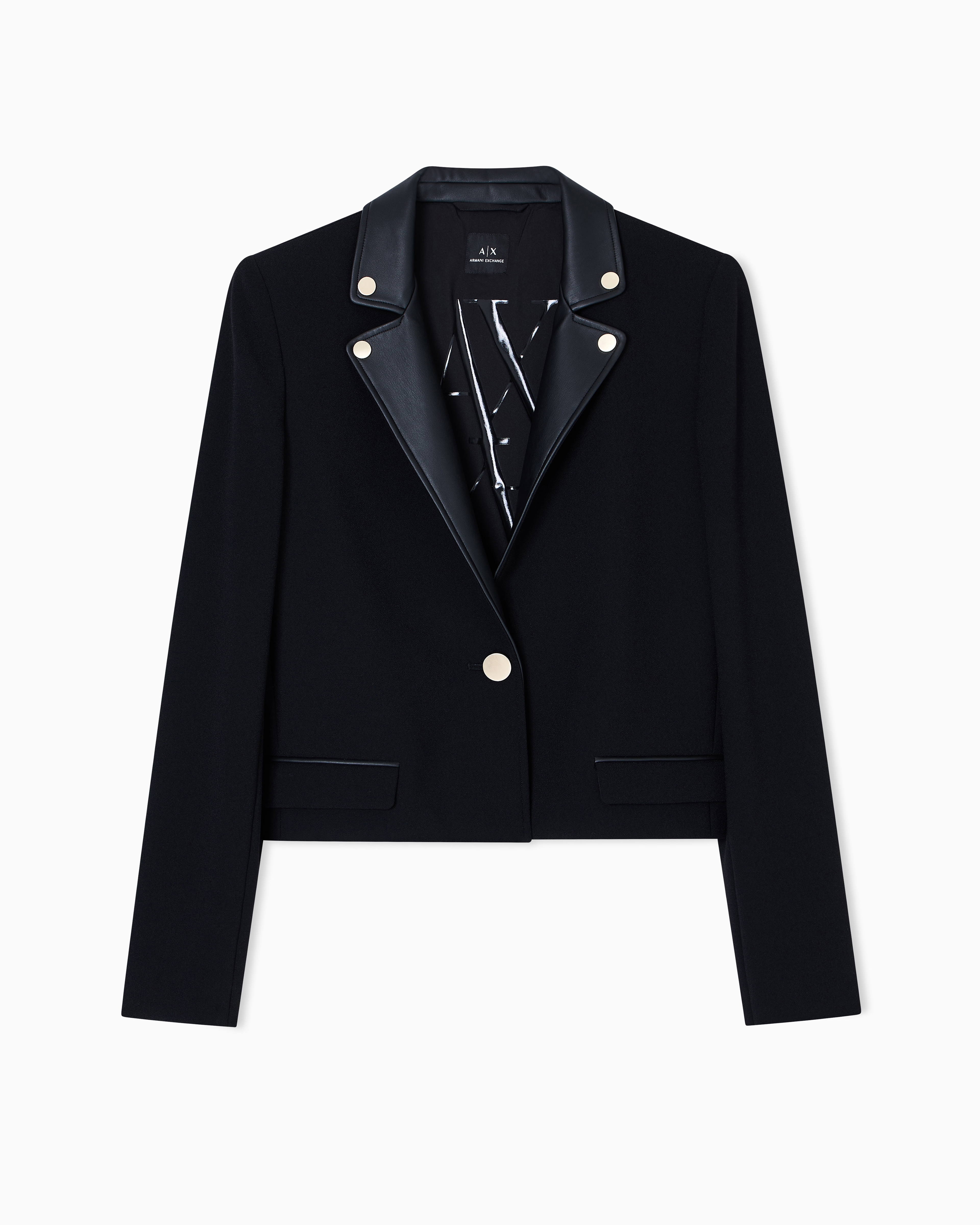 ジャケット・アウター Rare 00's Armani Exchange Wool Blouson A | X ARMANI EXCHANGE Men's Wool Mix Zip Up Jacket, Black