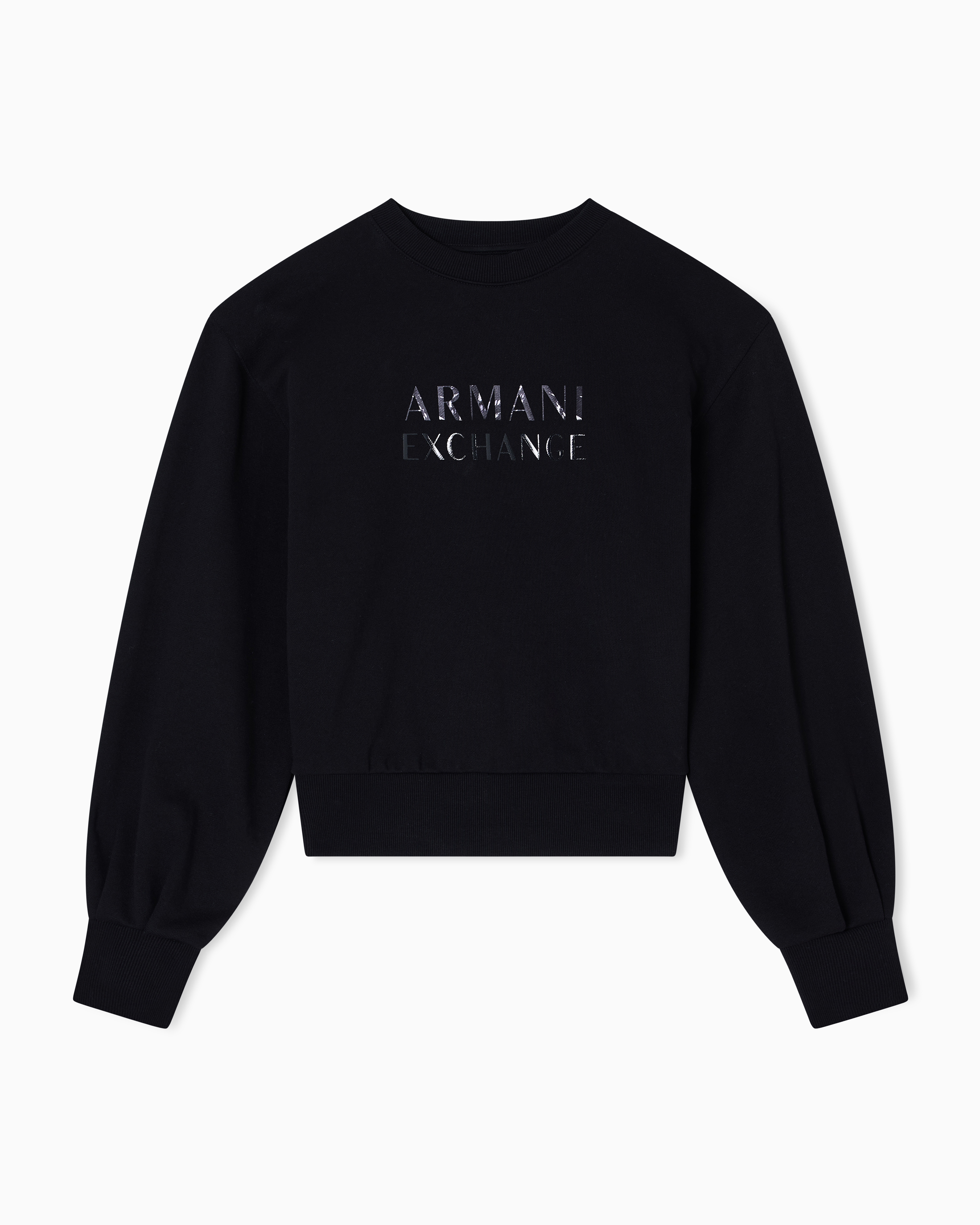 Armani Exchange - Graphic Logo Sweatshirt, Woman, Black, Size: